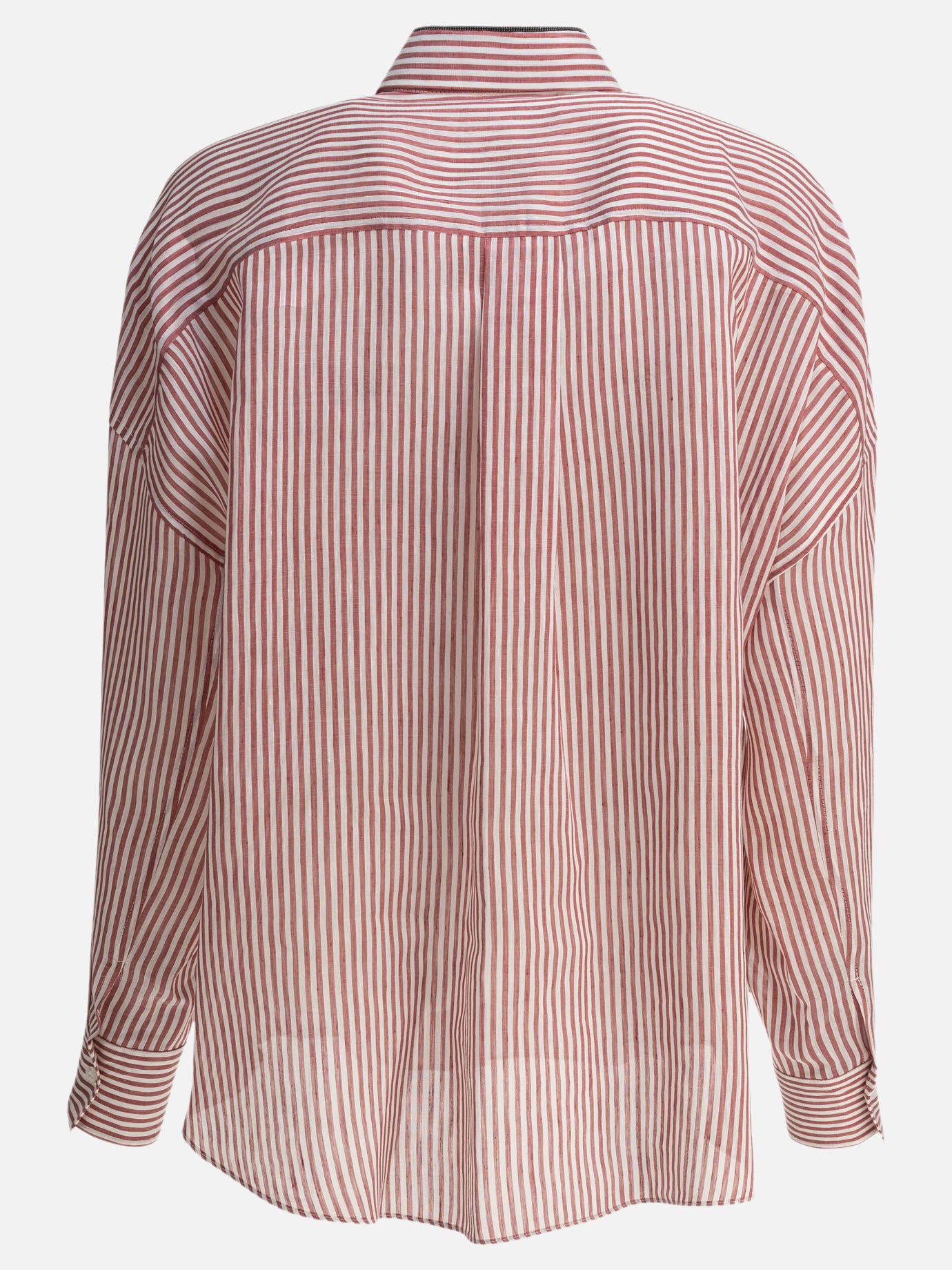 Casual shirts Striped  Bordeaux - Brunello Cucinelli Women | PDP | VIETTI Online Store | thumbnail_2