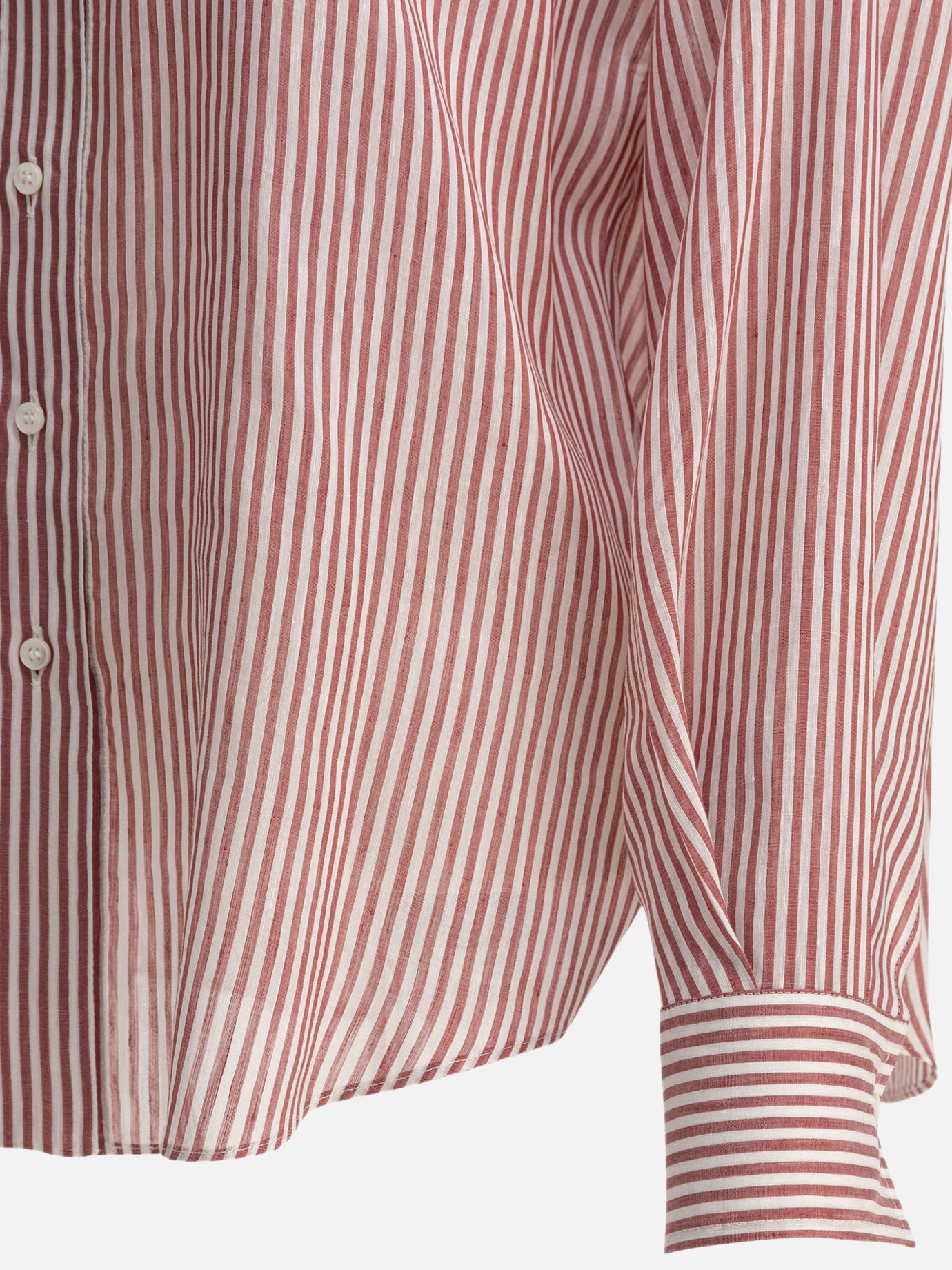 Casual shirts Striped  Bordeaux - Brunello Cucinelli Women | PDP | VIETTI Online Store | thumbnail_4