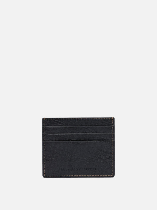 Card holders 100% leather  Black - Brunello Cucinelli Men | PLP | VIETTI Online Store 
