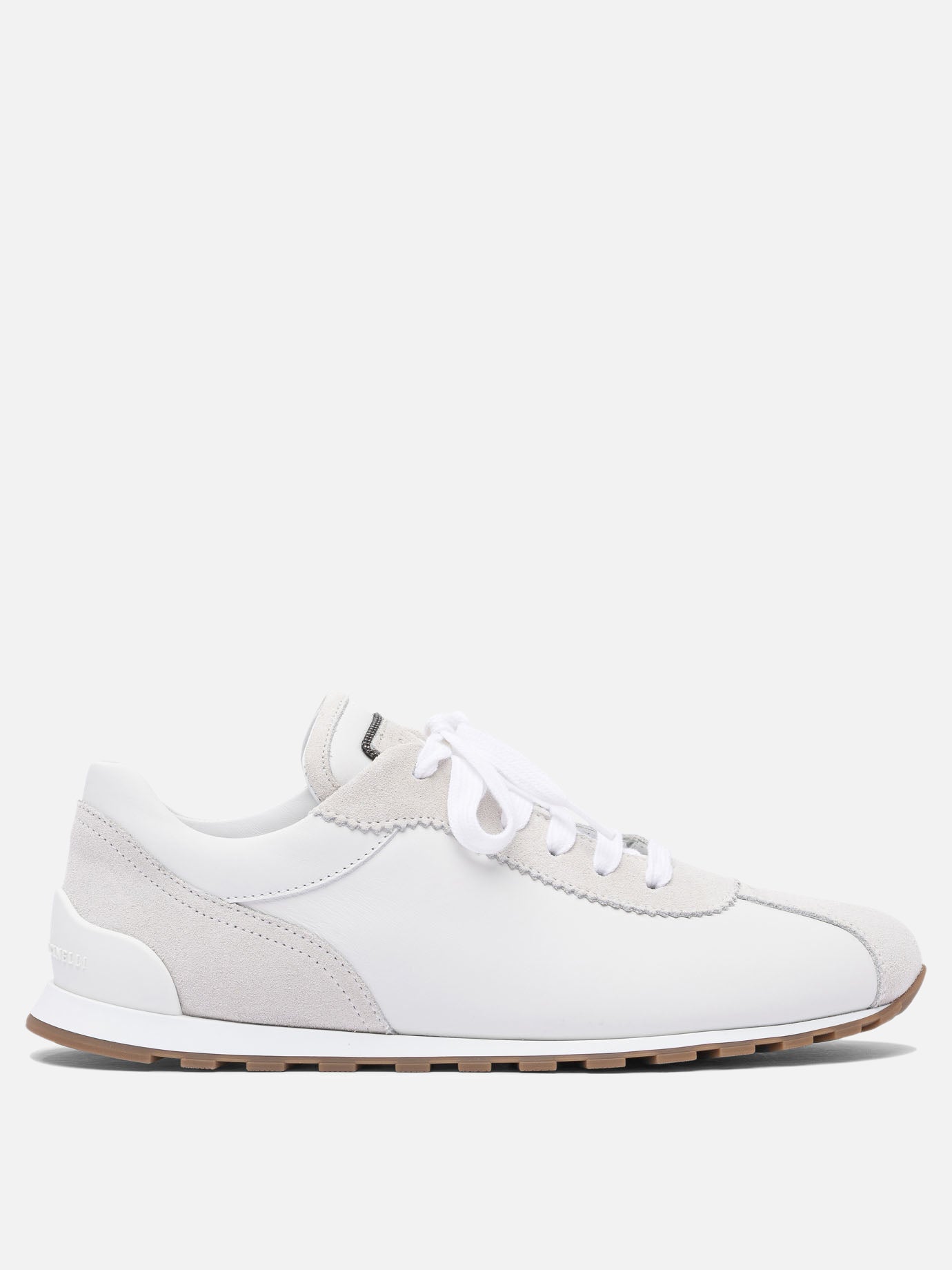 Low top sneakers 100% leather - 100% rubber  White - Brunello Cucinelli Women | PDP | VIETTI Online Store | thumbnail
