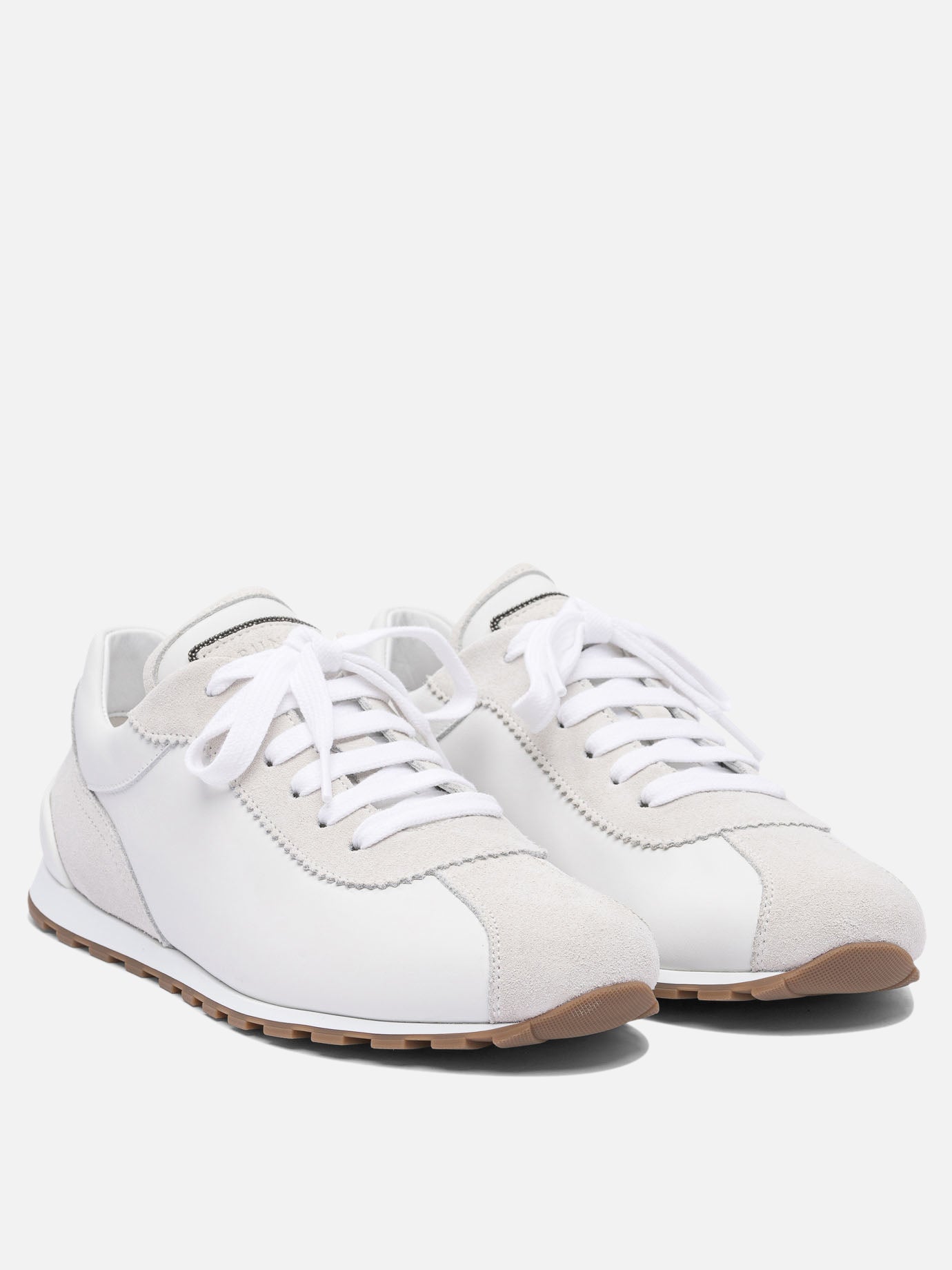 Low top sneakers 100% leather - 100% rubber  White - Brunello Cucinelli Women | PDP | VIETTI Online Store | Zoom-Modal_2
