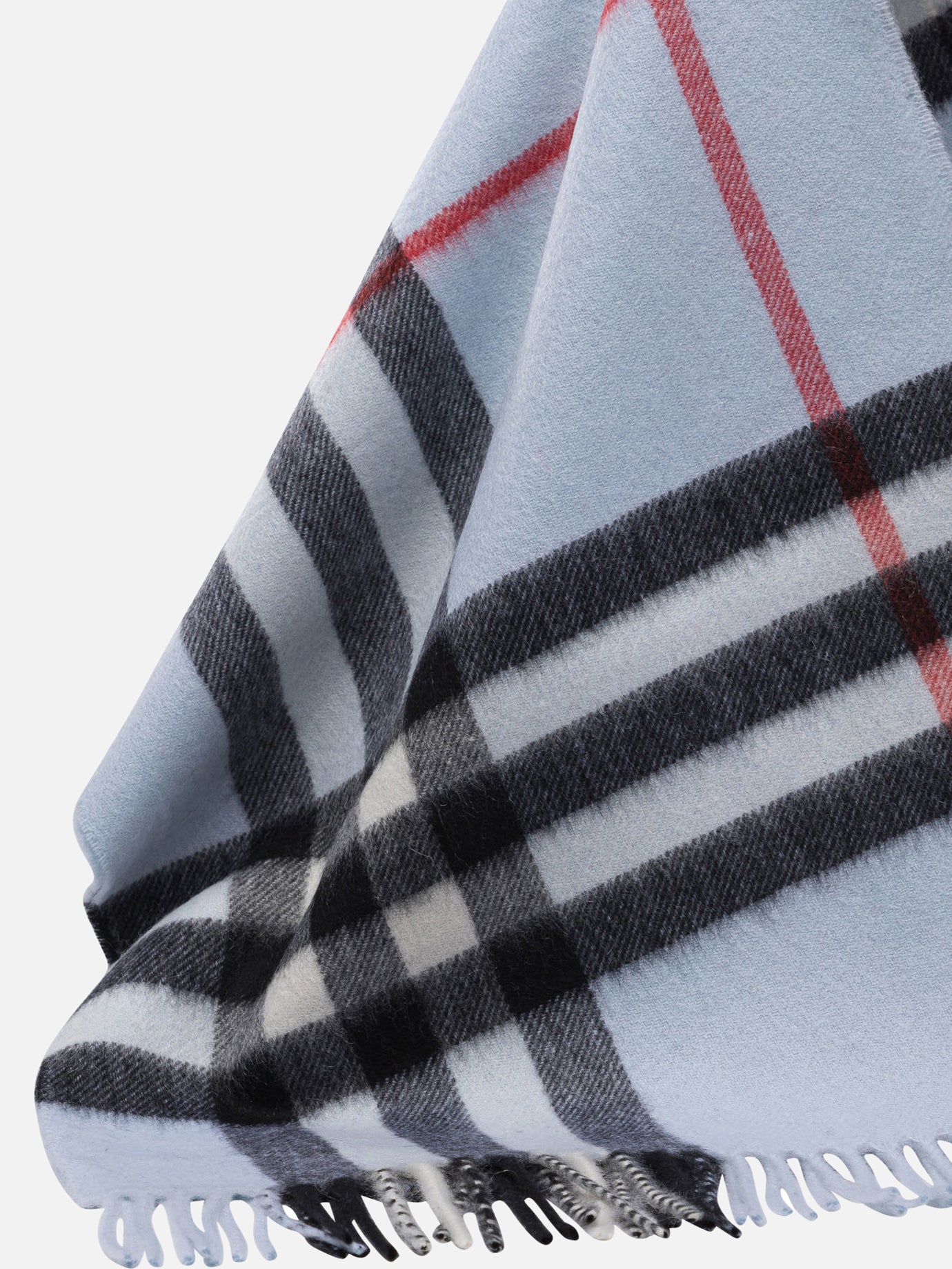 Fringed scarves Check  Light blue - Burberry Men | PDP | VIETTI Online Store | thumbnail_2