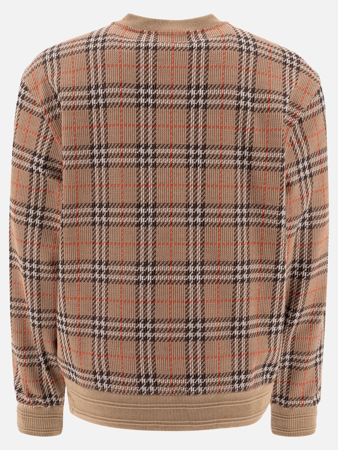 Burberry Cotton Check crewneck sweatshirt 14327904_S Beige thumbnail_2