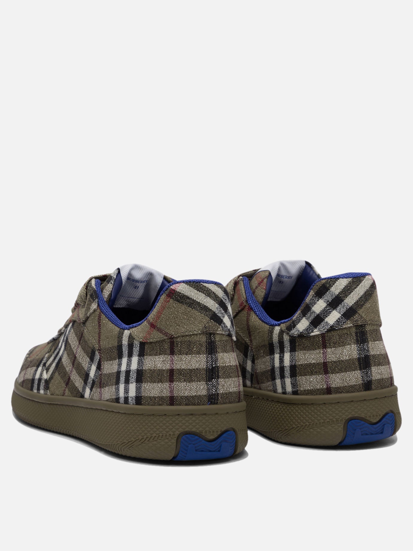 Burberry "Terrace Check" Sneakers Green