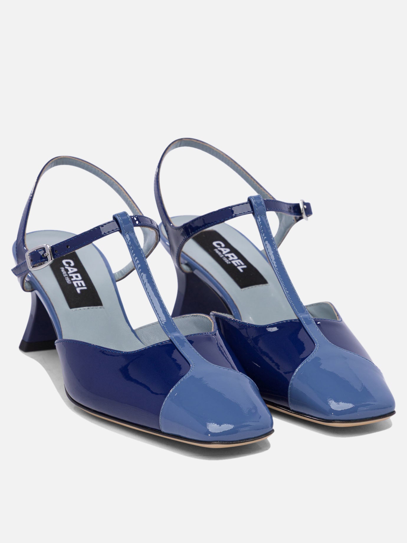 Heeled sandals 100% calf leather - 100% calf  Blue - Carel Women | PDP | VIETTI Online Store | Zoom-Modal_2
