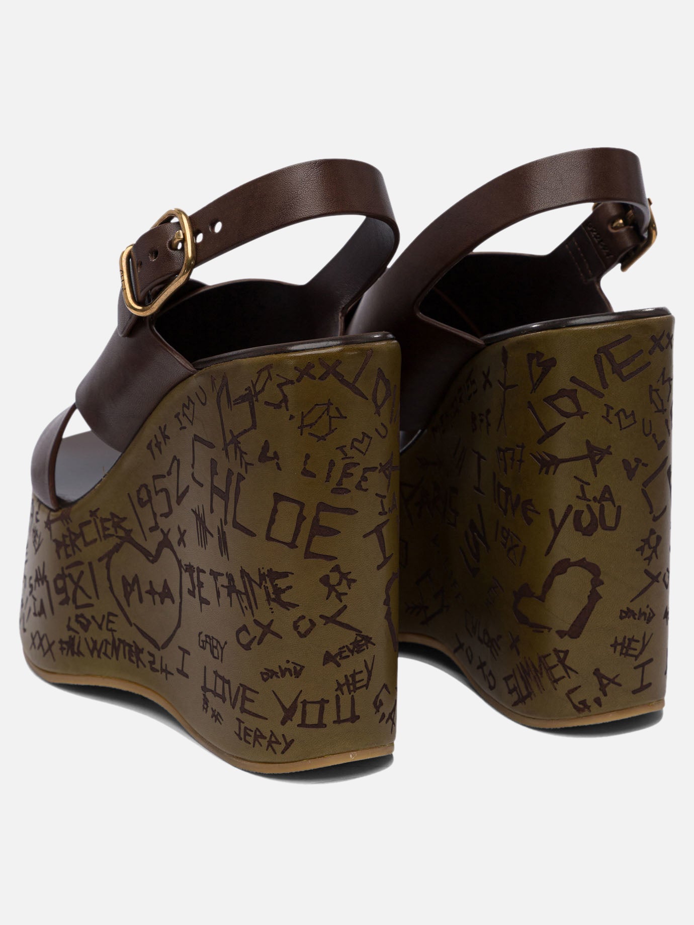 Heeled sandals 100% leather - 100% leather  Brown - Chloé Women | PDP | VIETTI Online Store | thumbnail_4