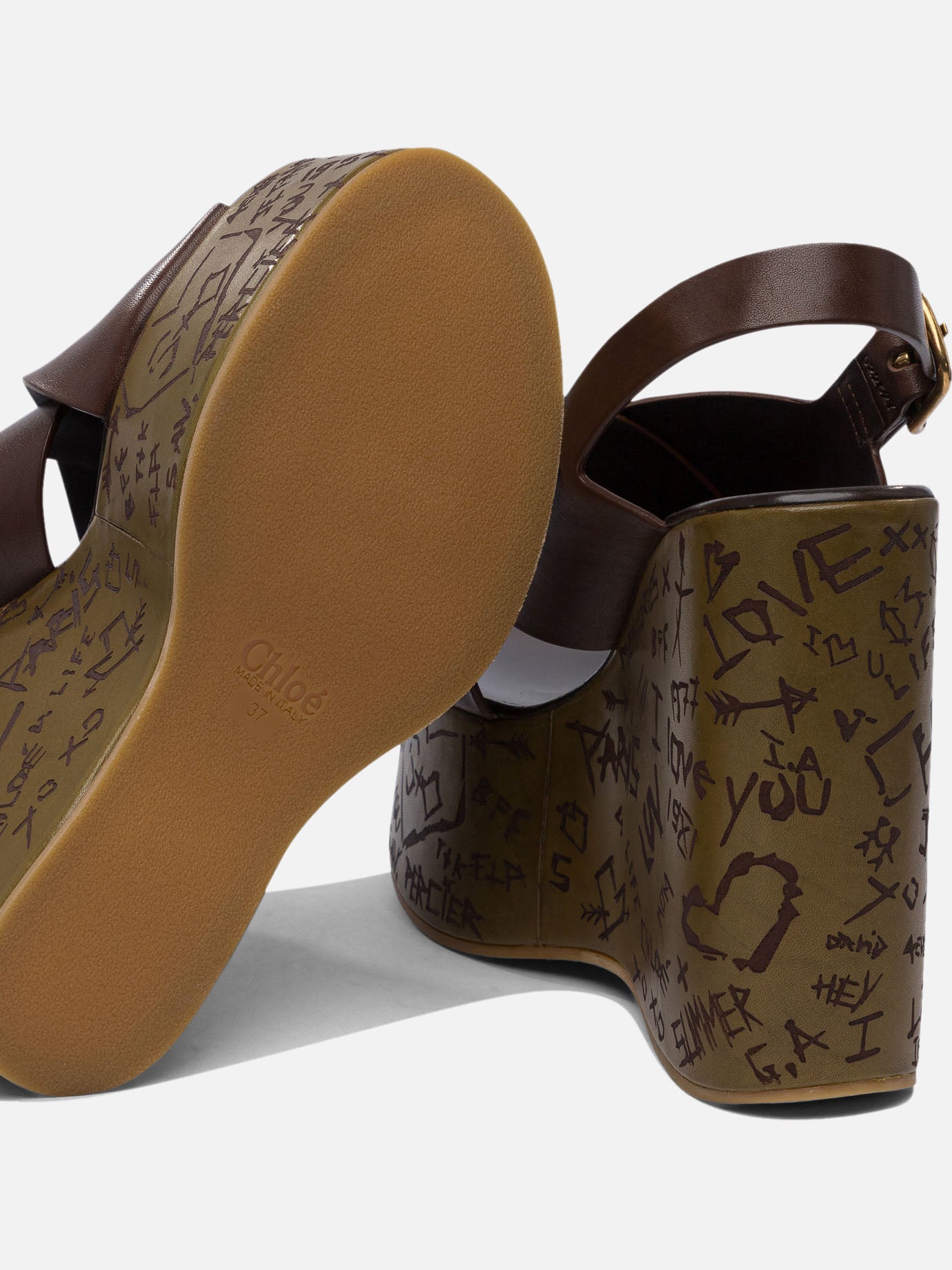 Heeled sandals 100% leather - 100% leather  Brown - Chloé Women | PDP | VIETTI Online Store | thumbnail_5