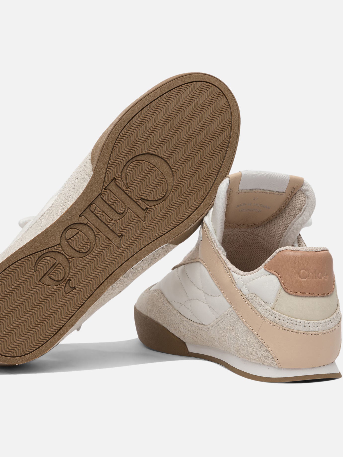 Low top sneakers 100% recycled polyester - 50% rubber 50% ethylene vinyl  Pink - Chloé Women | PDP | VIETTI Online Store | Zoom-Modal_5
