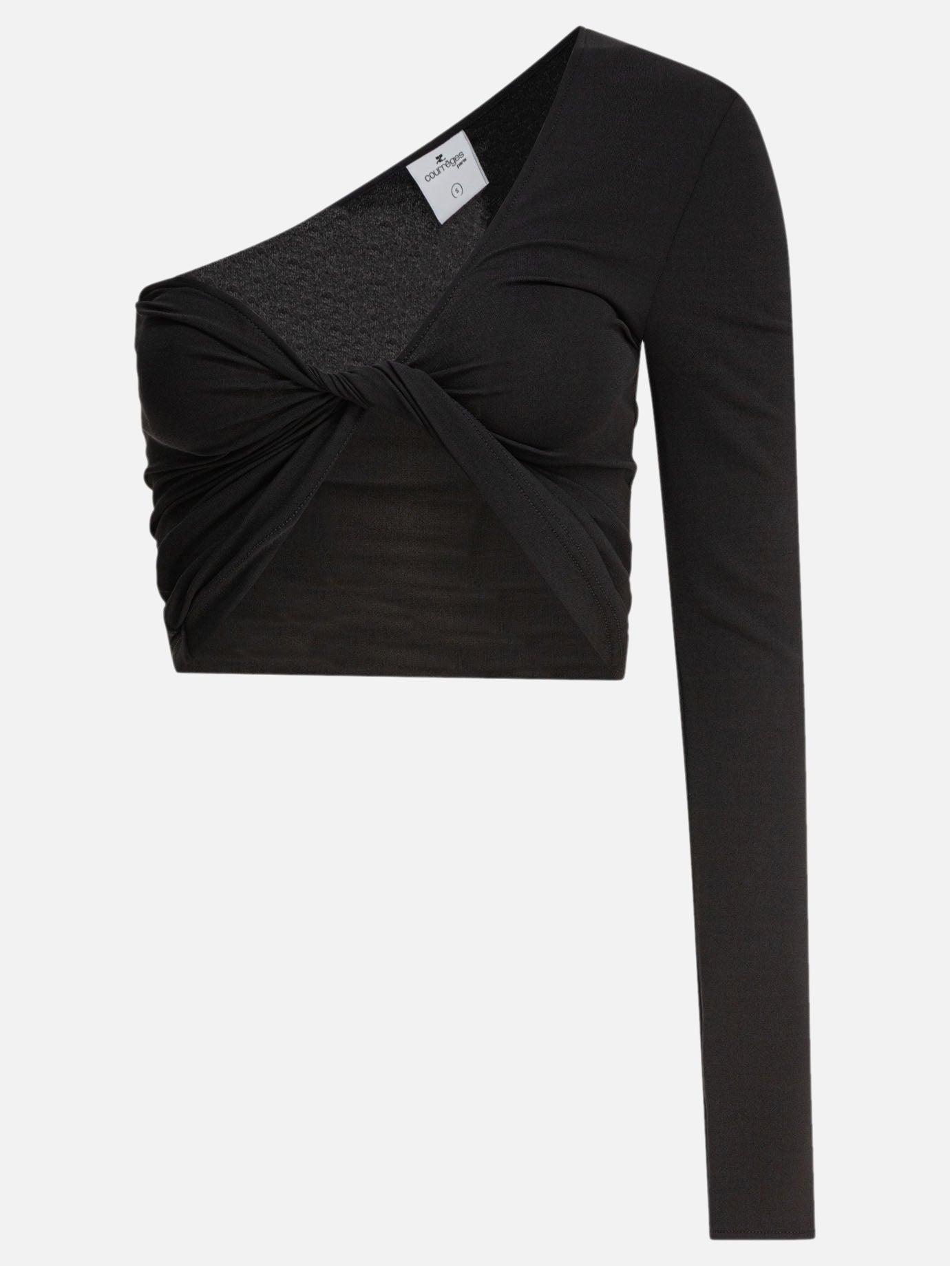 Crop tops Solid colour  Black - Courrèges Women | PDP | VIETTI Online Store | Zoom-Modal
