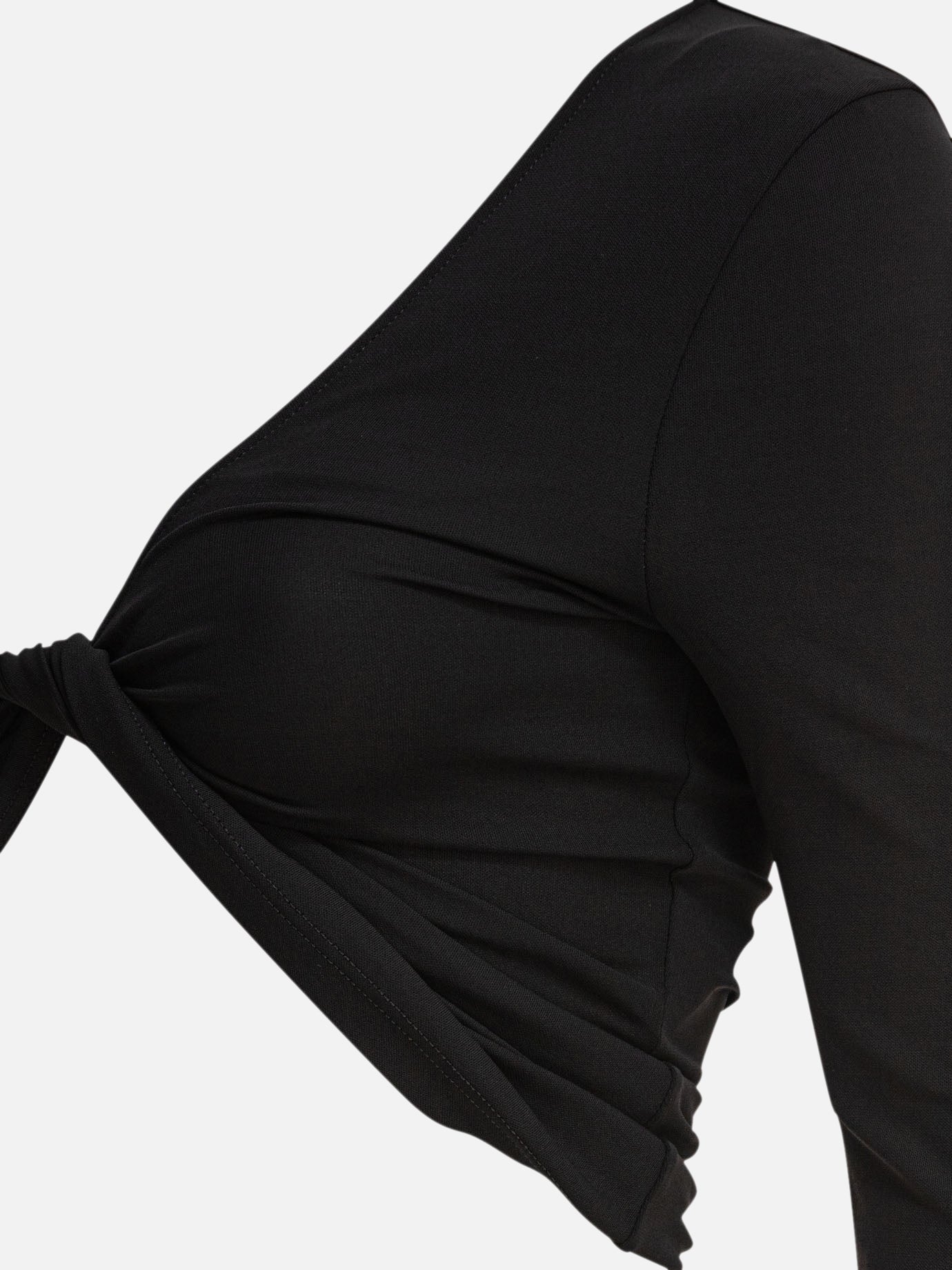 Crop tops Solid colour  Black - Courrèges Women | PDP | VIETTI Online Store | thumbnail_4