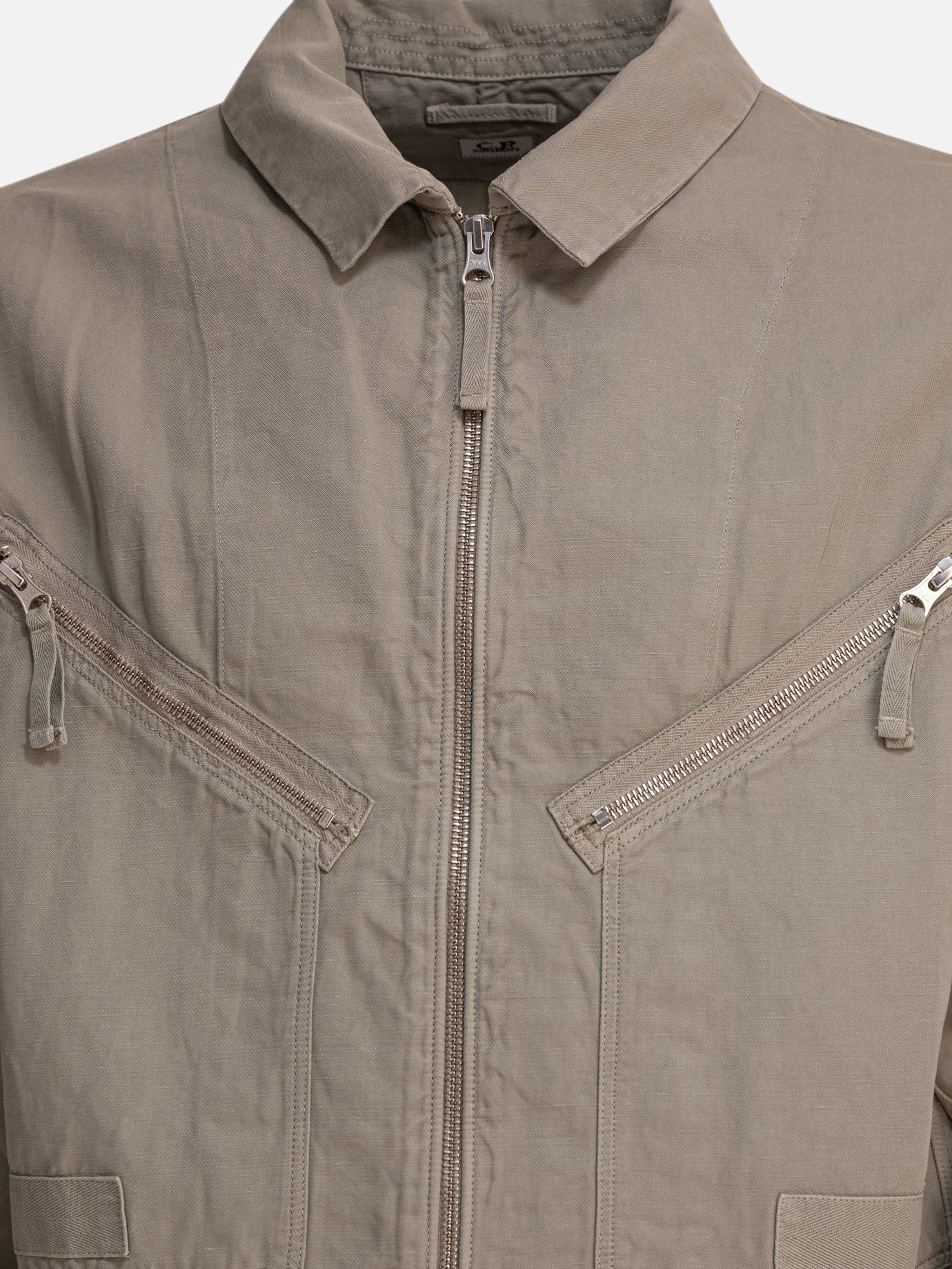 C.P. Company Cotton and linen overshirt 14449851_S Grey thumbnail_3