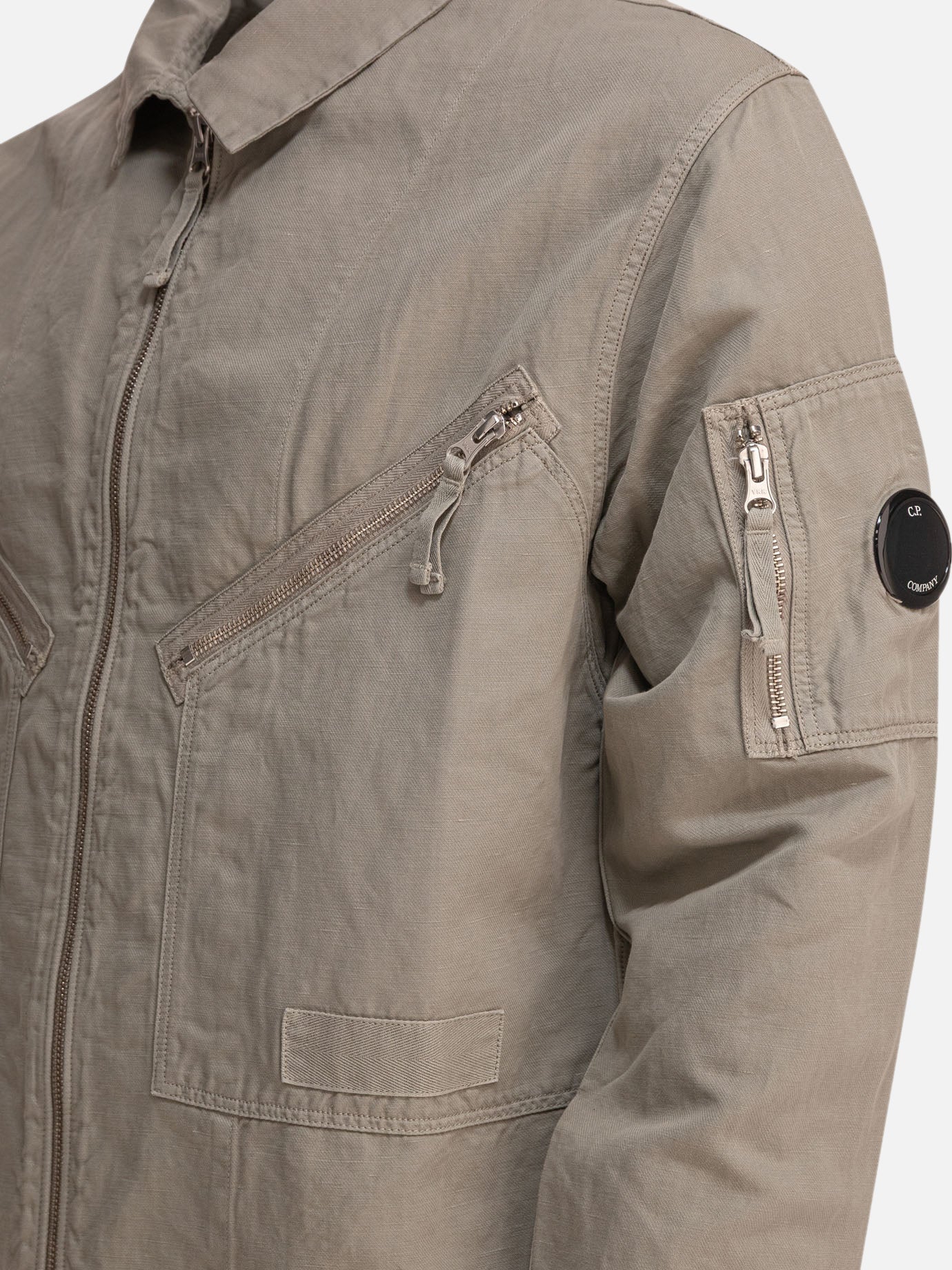 C.P. Company Cotton and linen overshirt 14449851_S Grey thumbnail_4