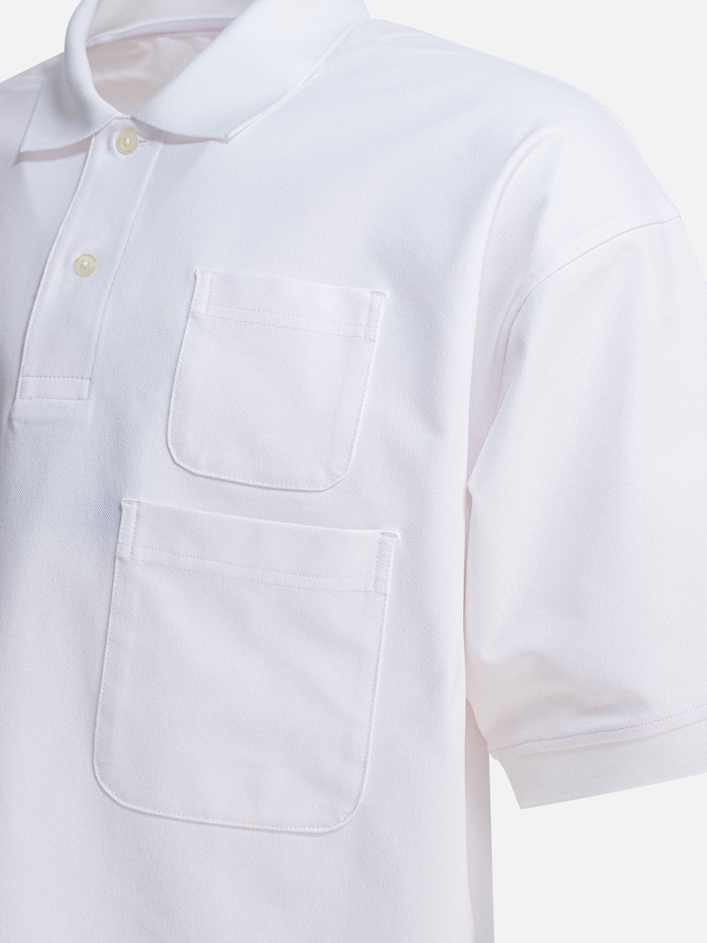 Polo shirts with buttons Solid colour  White - Daiwa Pier 39 Men | PDP | VIETTI Online Store | Zoom-Modal_4
