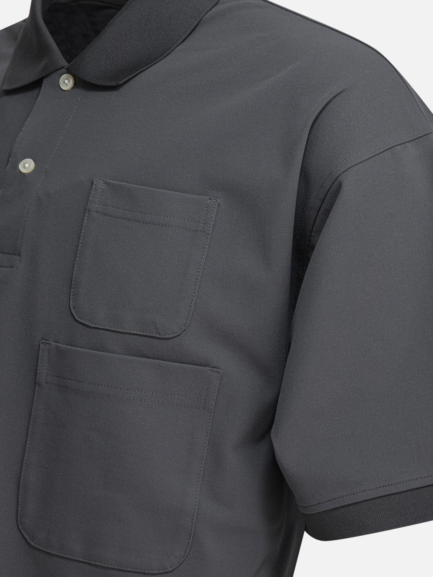 Polo shirts with buttons Solid colour  Grey - Daiwa Pier 39 Men | PDP | VIETTI Online Store | thumbnail_4