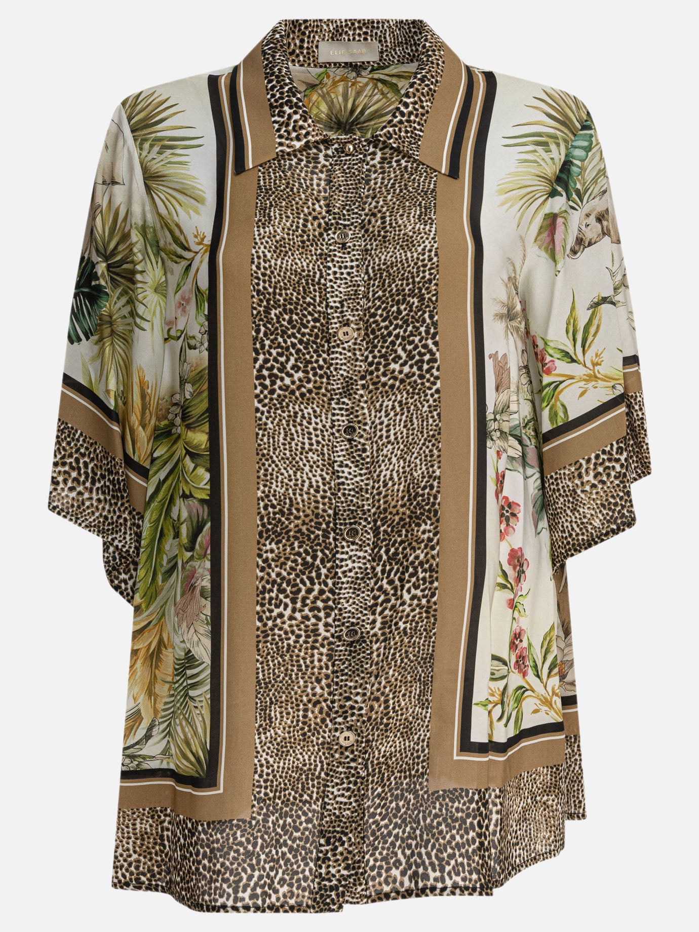 Casual shirts Animal print  Brown - Elie Saab Women | PDP | VIETTI Online Store | thumbnail