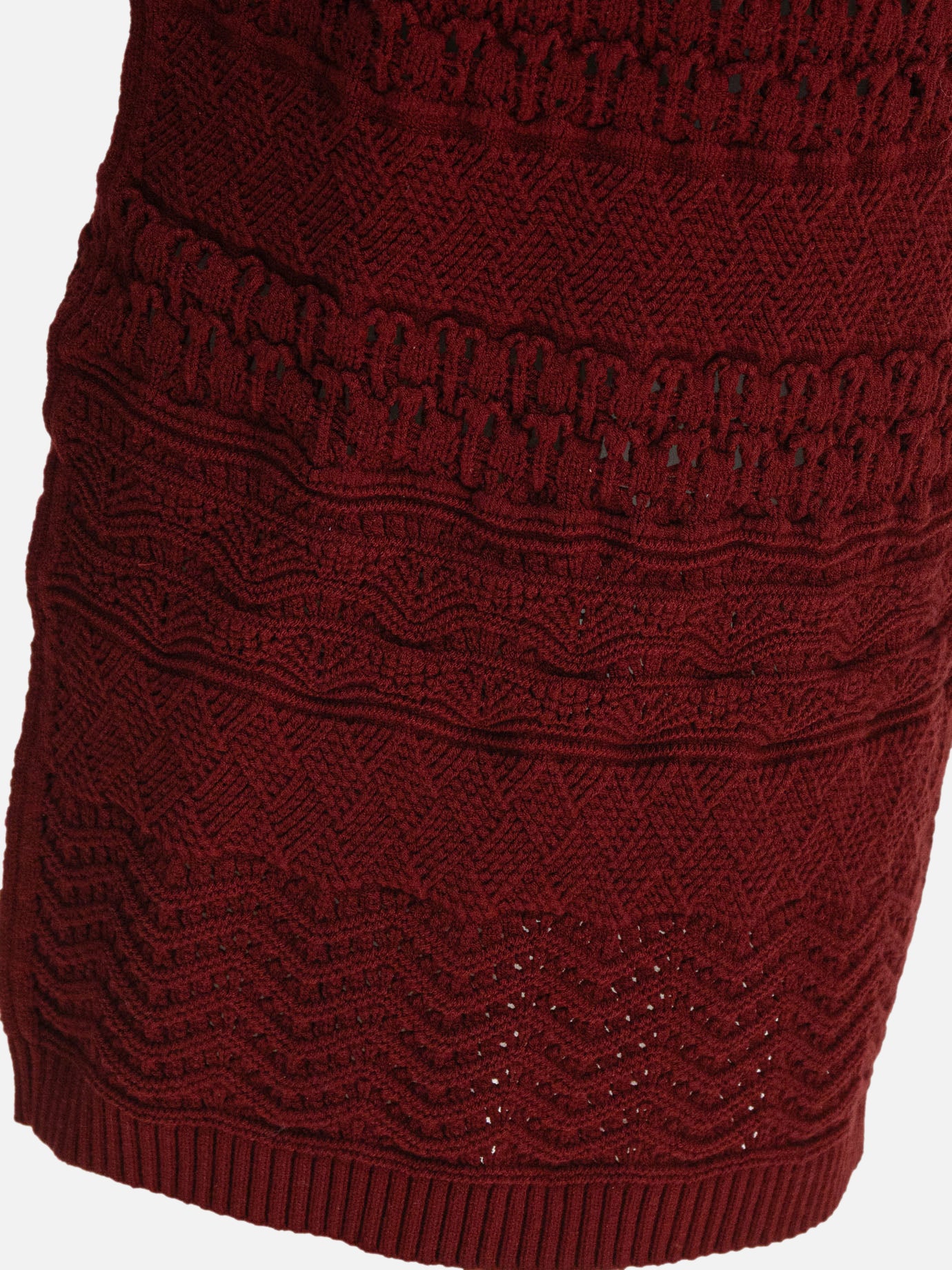 Long skirts Textured knit  Bordeaux - Elie Saab Women | PDP | VIETTI Online Store | Zoom-Modal_4
