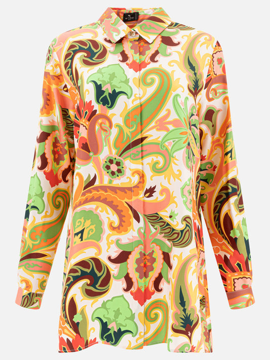 Etro Silk paisley shirt 14098627_40 Green 1