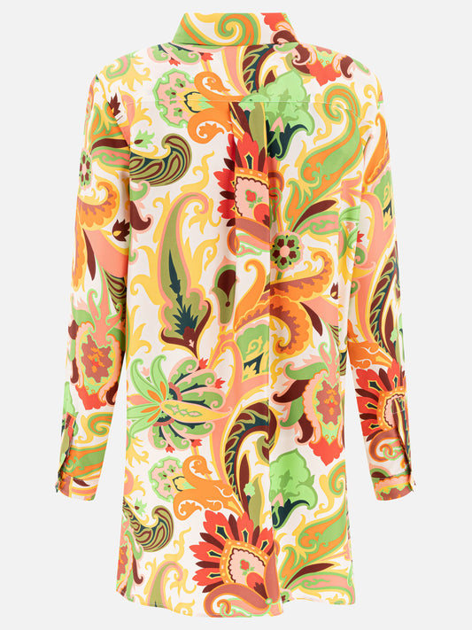 Etro Silk paisley shirt 14098627_40 Green 2