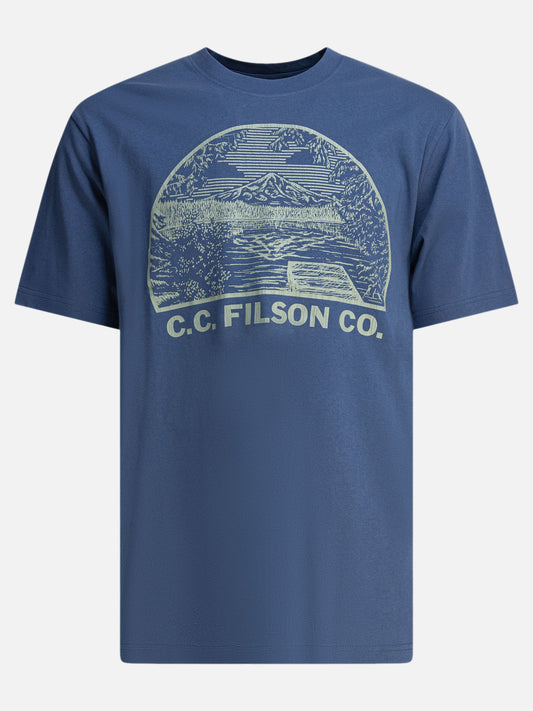Crewneck t-shirts Print  Light blue - Filson Men | PLP | VIETTI Online Store 

