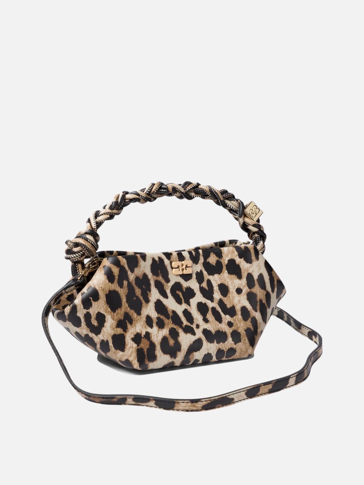 Small bags 65% recycled leather 19% polyurethane fibre 16% polyester  Brown - Ganni Women | PDP | VIETTI Online Store | thumbnail_2