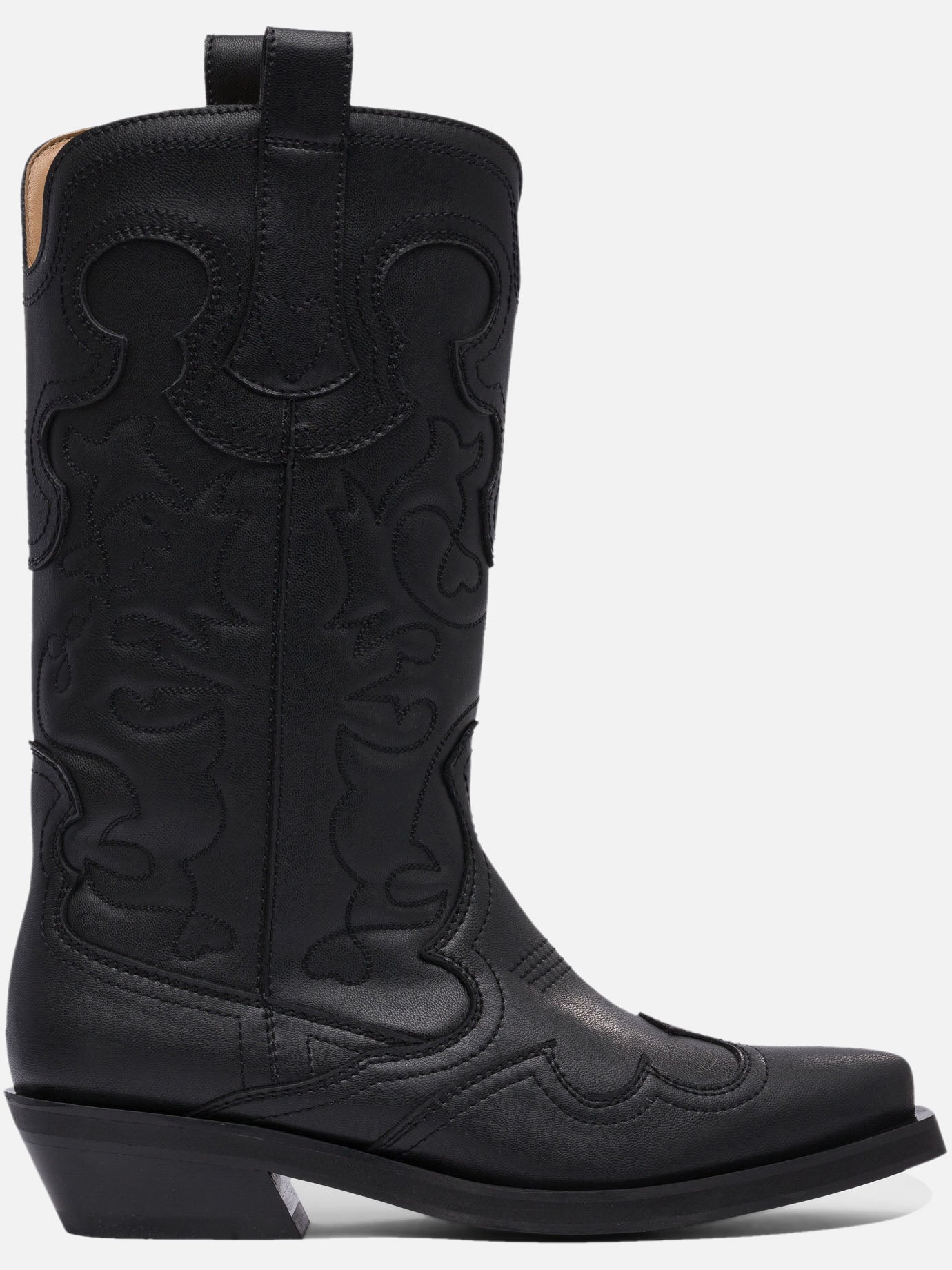 Cowboy 100% polyuretane - 100% rubber  Black - Ganni Women | PDP | VIETTI Online Store | thumbnail