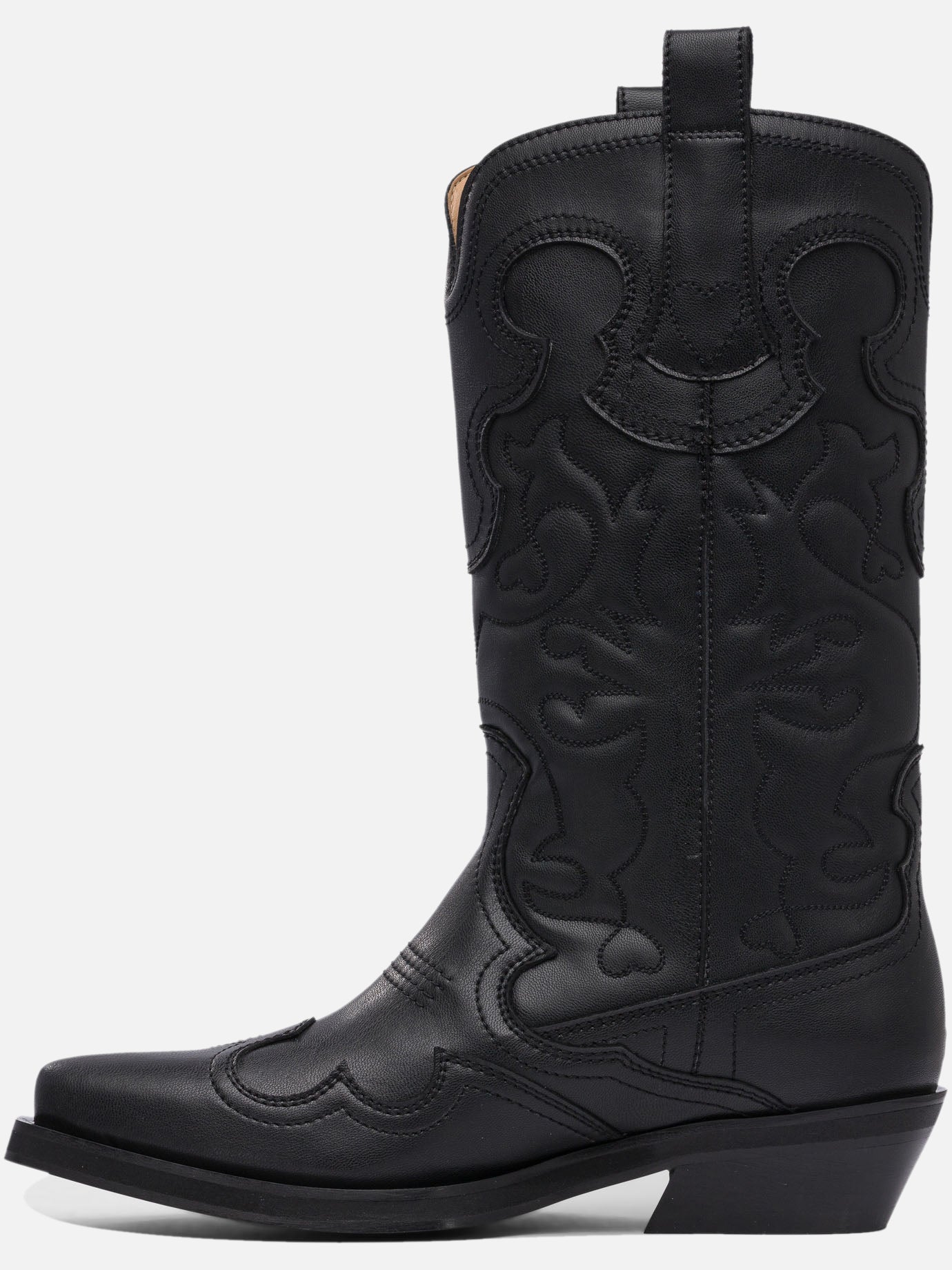 Cowboy 100% polyuretane - 100% rubber  Black - Ganni Women | PDP | VIETTI Online Store | thumbnail_3