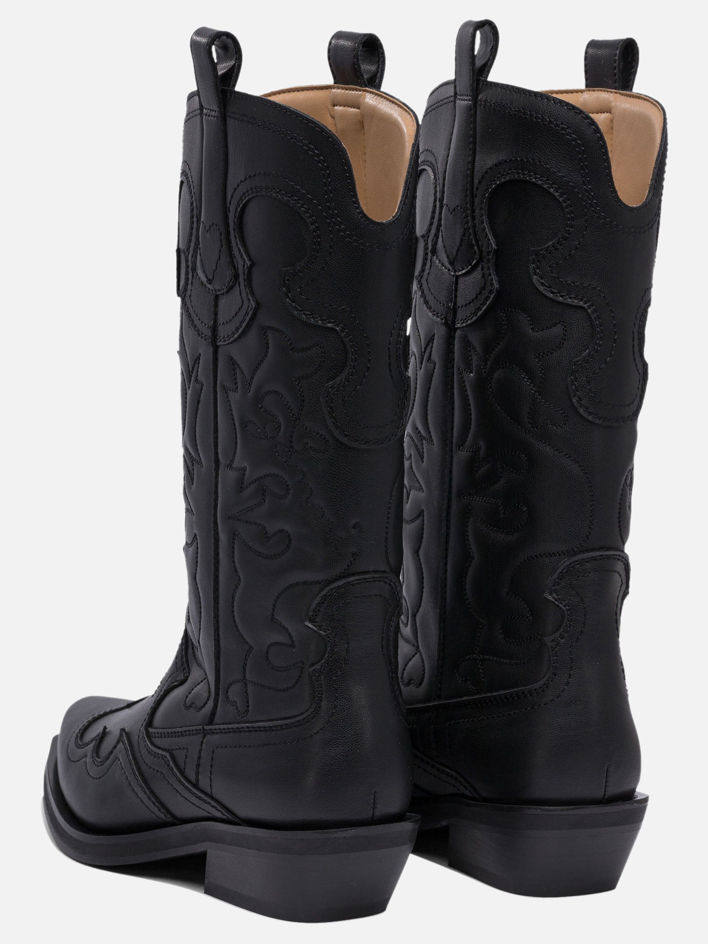 Cowboy 100% polyuretane - 100% rubber  Black - Ganni Women | PDP | VIETTI Online Store | thumbnail_4