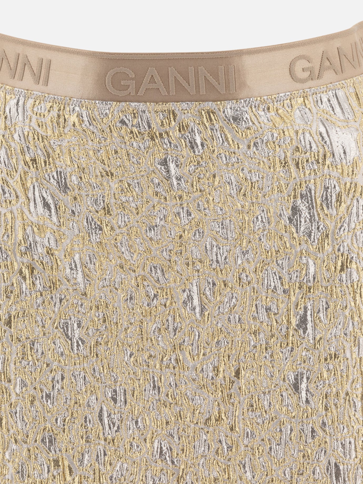 Miniskirts Logo  Gold - Ganni Women | PDP | VIETTI Online Store | Zoom-Modal_3
