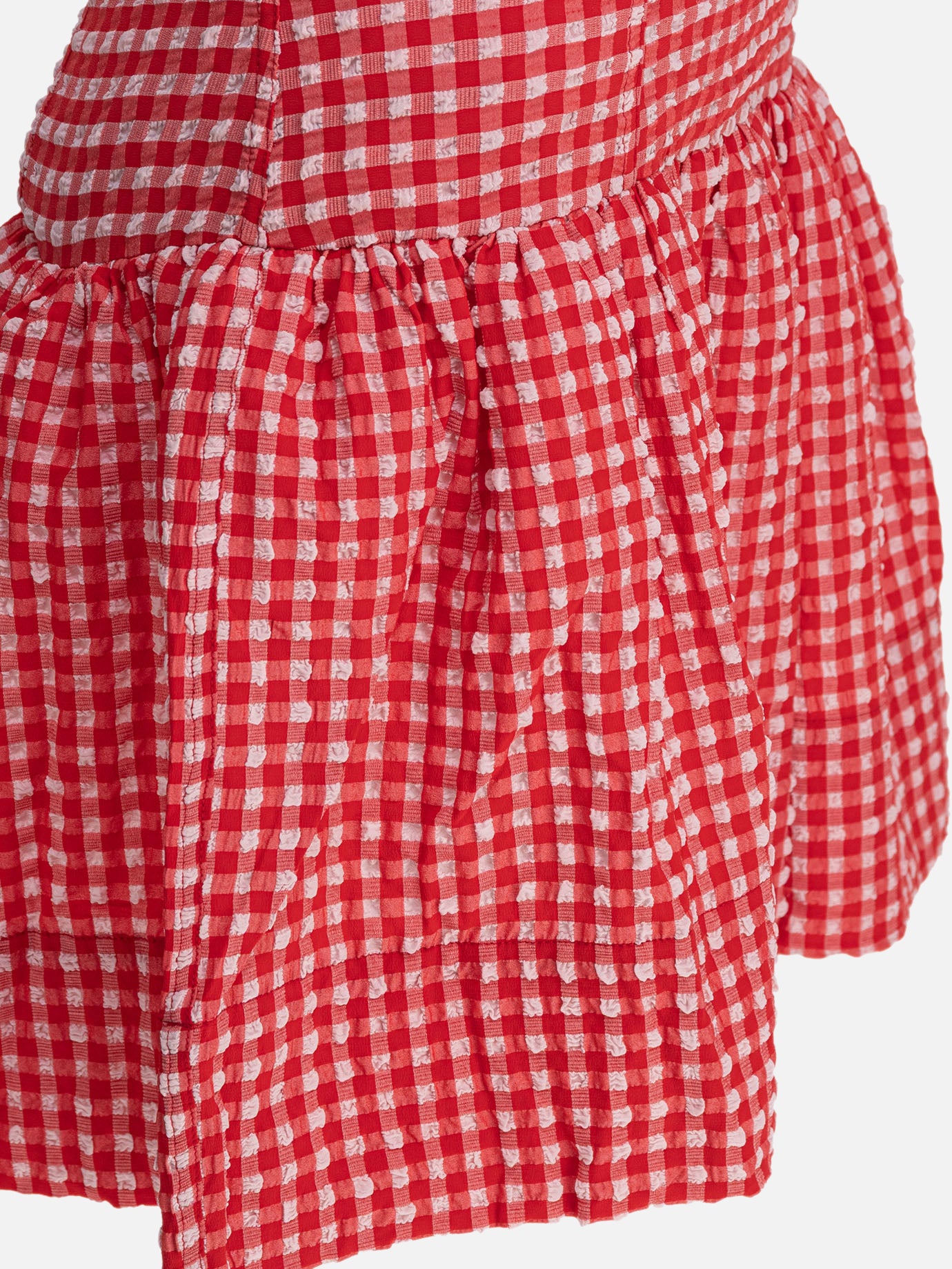 Mini dresses Gingham  Red - Ganni Women | PDP | VIETTI Online Store | thumbnail_4