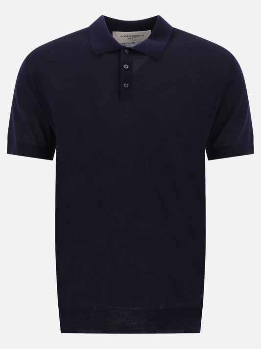 Polo shirts with buttons Solid colour  Blue - Golden Goose Men | PDP | VIETTI Online Store 
