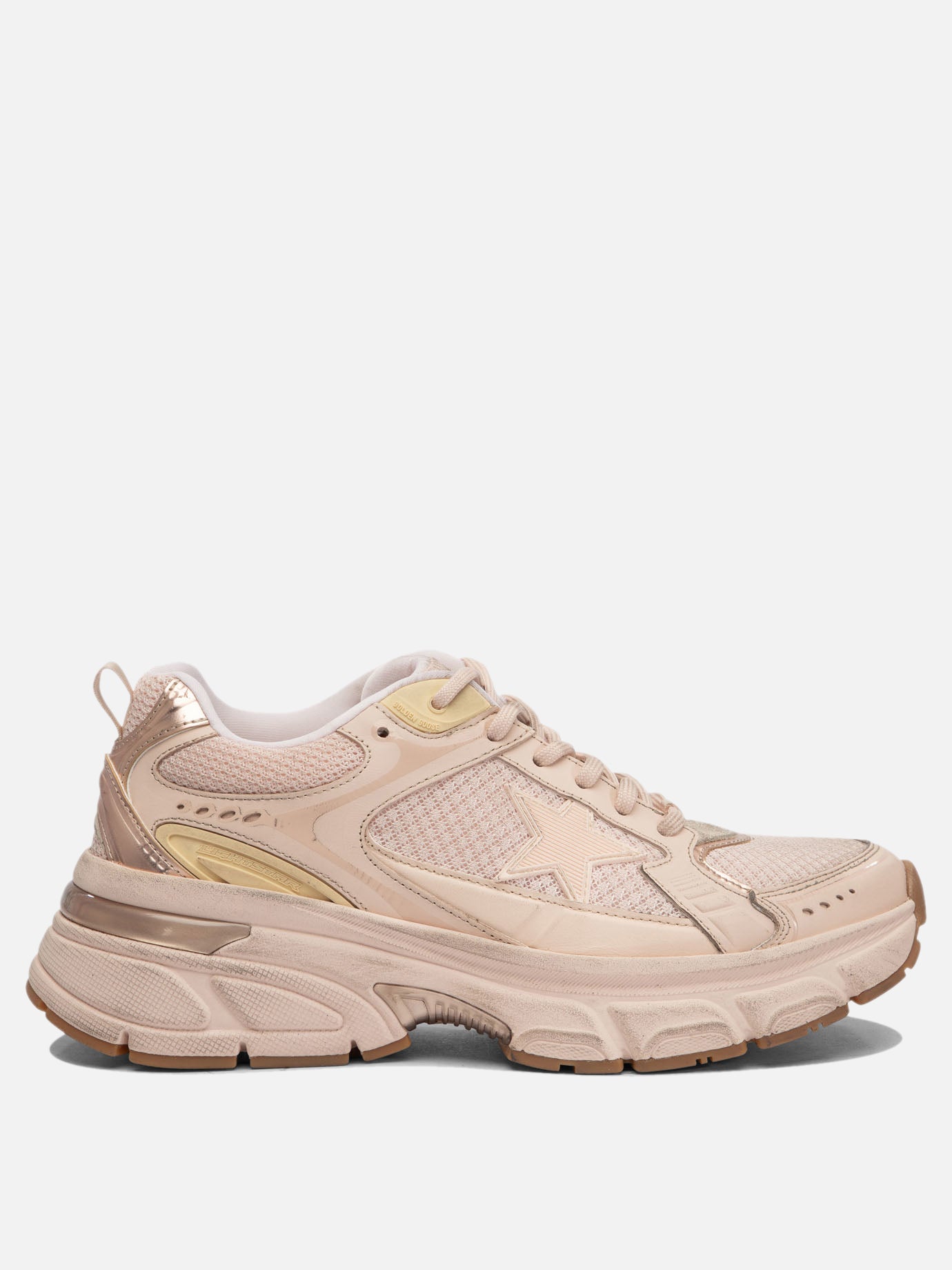 Low top sneakers 49% polyester 30% cow leather 12% polyurethane textile 9% ovine leather - 100% rubber  Pink - Golden Goose Women | PDP | VIETTI Online Store | thumbnail