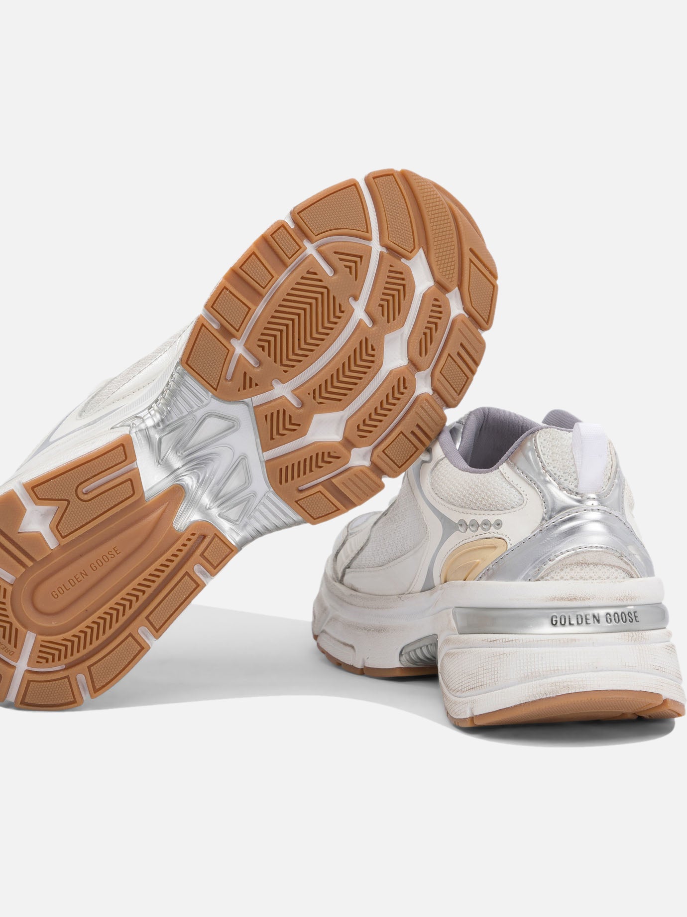 Low top sneakers 49% polyester 30% cow leather 12% polyurethane textile 9% ovine leather - 100% rubber  White - Golden Goose Women | PDP | VIETTI Online Store | thumbnail_5