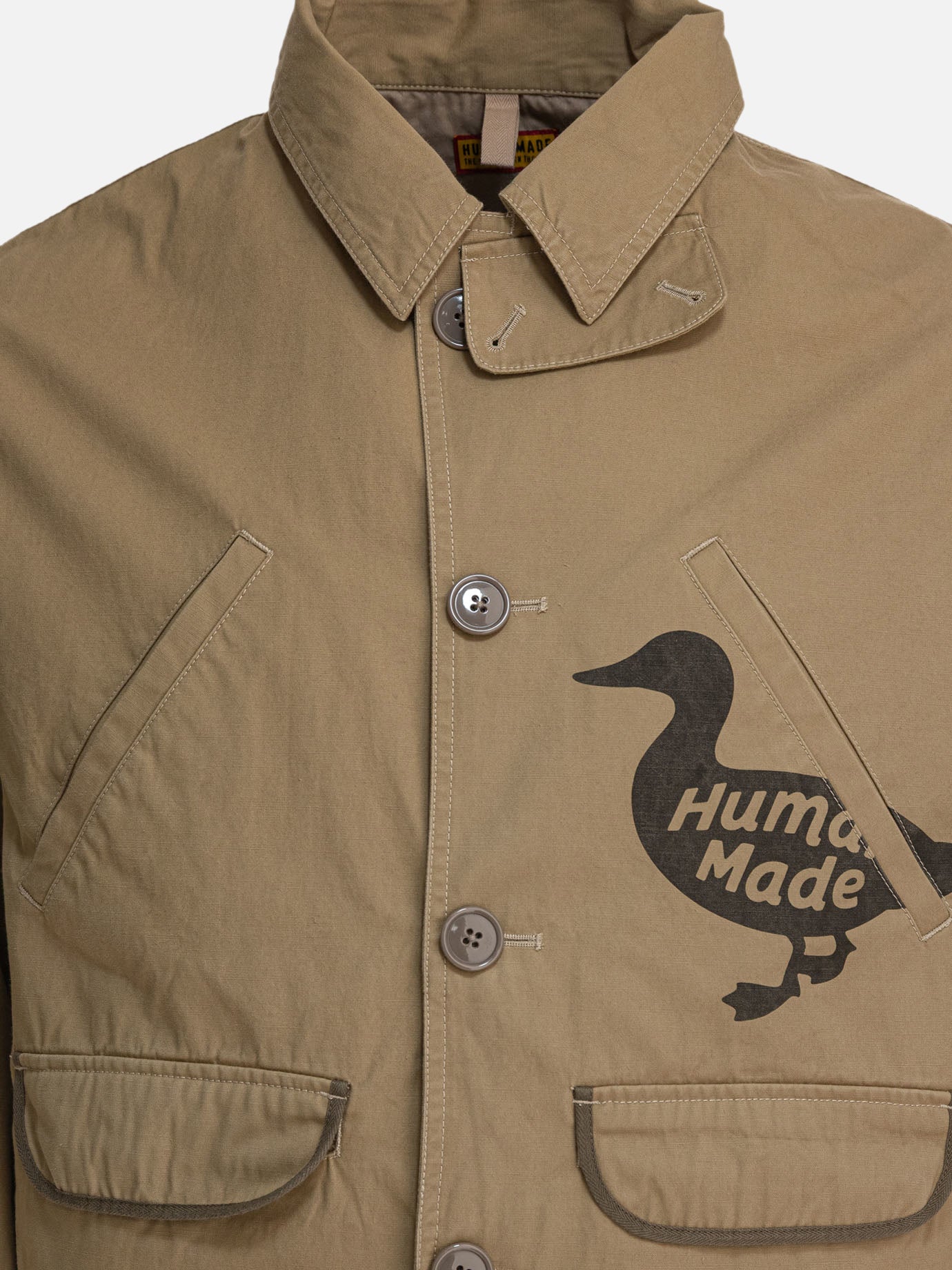 Quilted & Utility Jackets Logo  Beige - Human Made Men | PDP | VIETTI Online Store | thumbnail_3