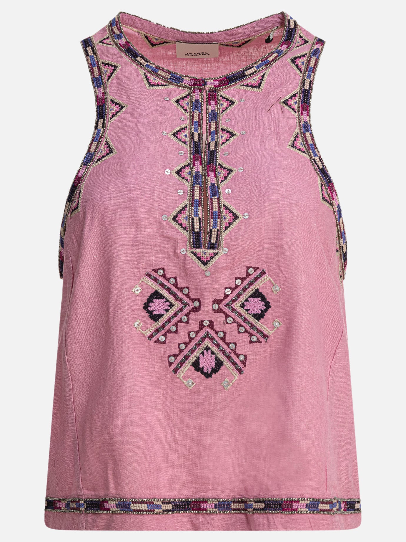 Casual tops Embroidered  Pink - Isabel Marant Women | PDP | VIETTI Online Store | thumbnail