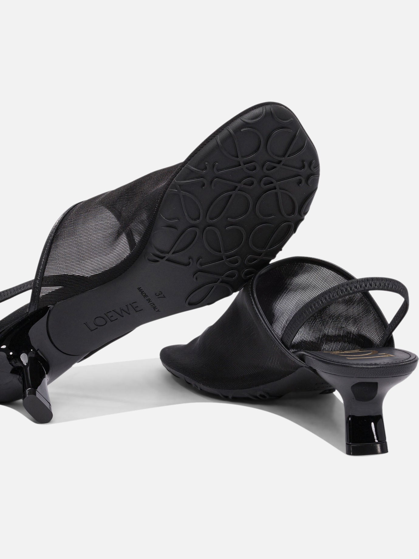 Loewe &quot;Petal&quot; 45mm mules 18788651_36 Black thumbnail_5