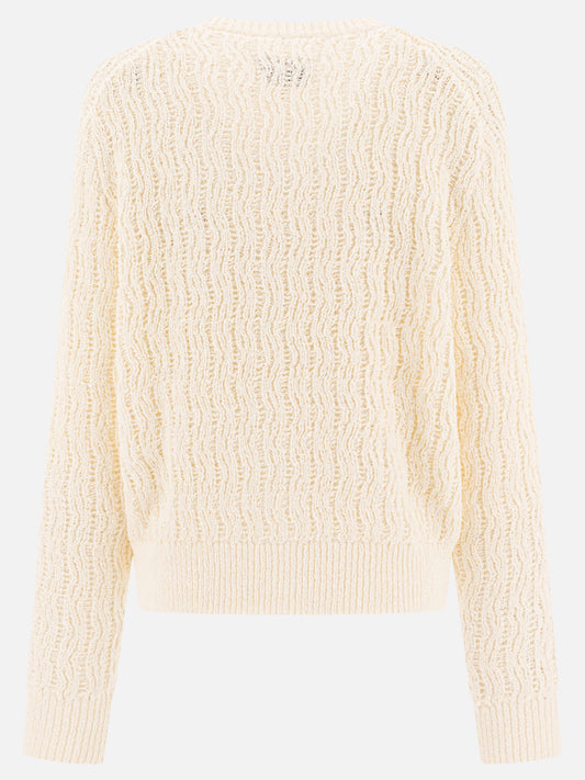 Cardigans Textured knit  White - Loulou Studio Women | PDP | VIETTI Online Store | 2

