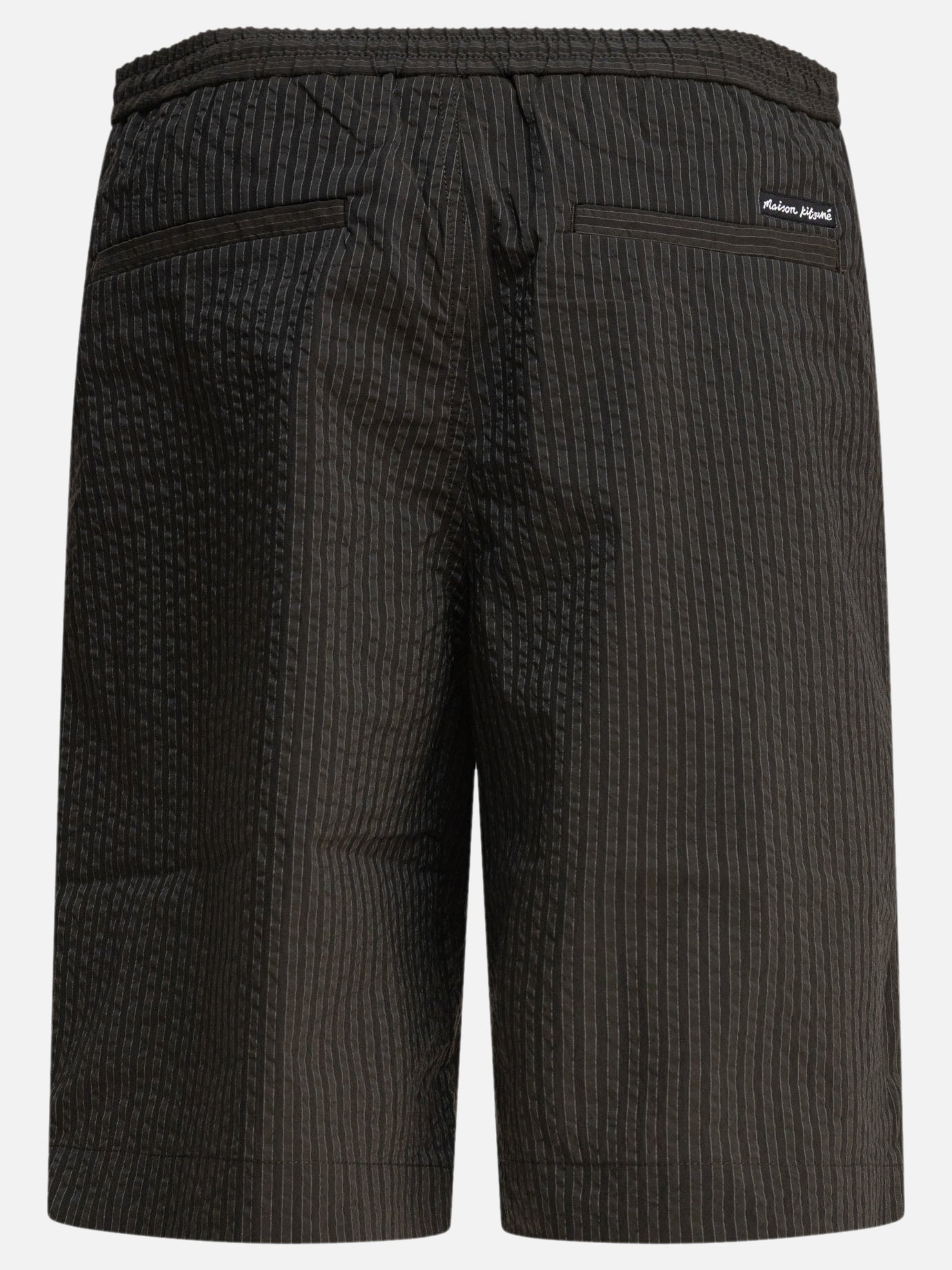 Drawstring shorts Striped  Green - Maison Kitsuné Men | PDP | VIETTI Online Store | Zoom-Modal_2
