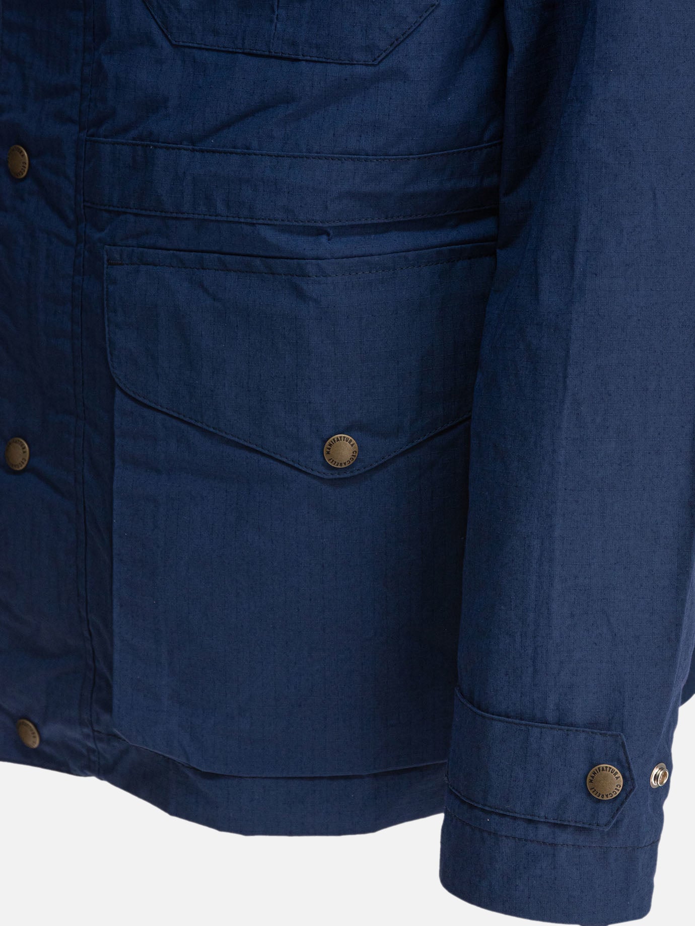 Quilted & Utility Jackets Solid colour  Blue - Manifattura Ceccarelli Men | PDP | VIETTI Online Store | thumbnail_4