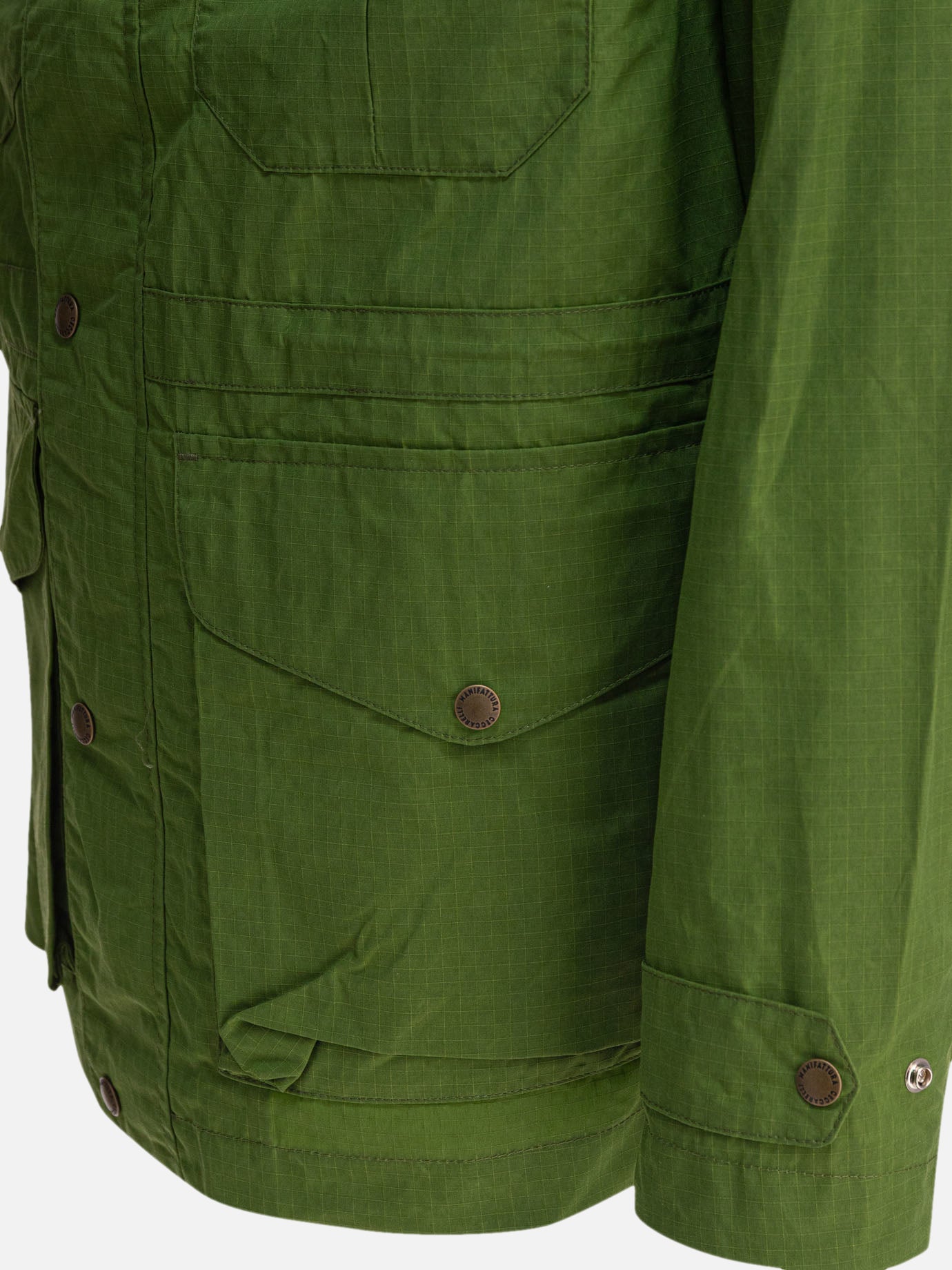 Overshirt jackets Solid colour  Green - Manifattura Ceccarelli Men | PDP | VIETTI Online Store | thumbnail_4