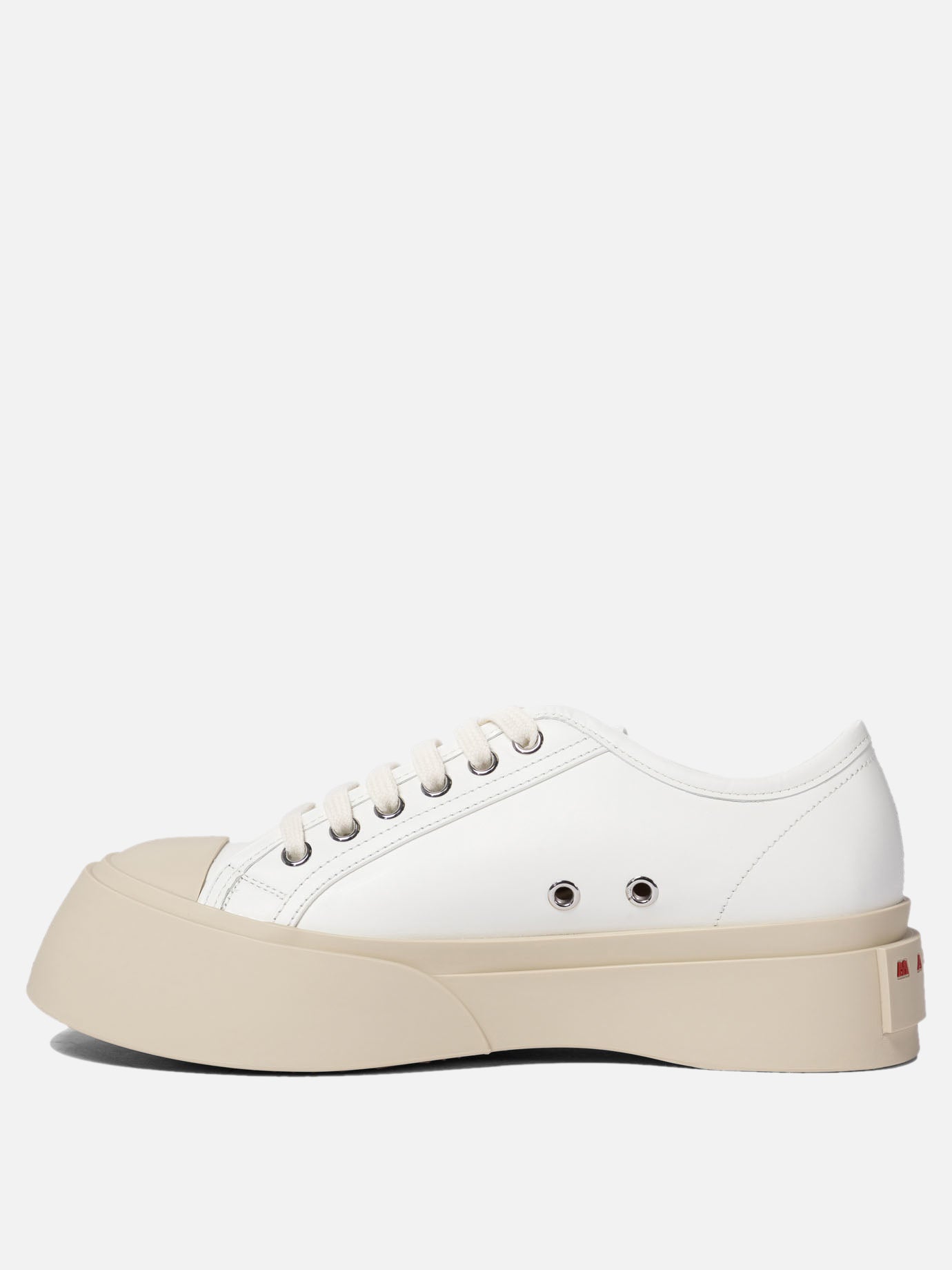 Low top sneakers 100% calf leather - 100% rubber  White - Marni Women | PDP | VIETTI Online Store | thumbnail_3