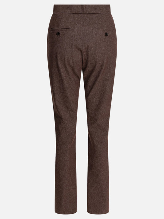 Max Mara Denim-effect cotton trousers 17520739_38 Brown 2