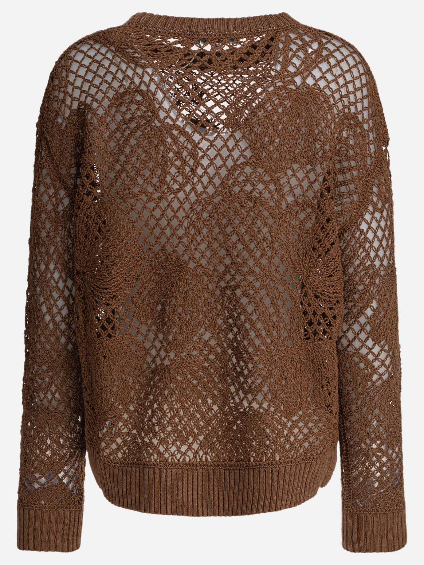 Max Mara Embroidered sweater Brown