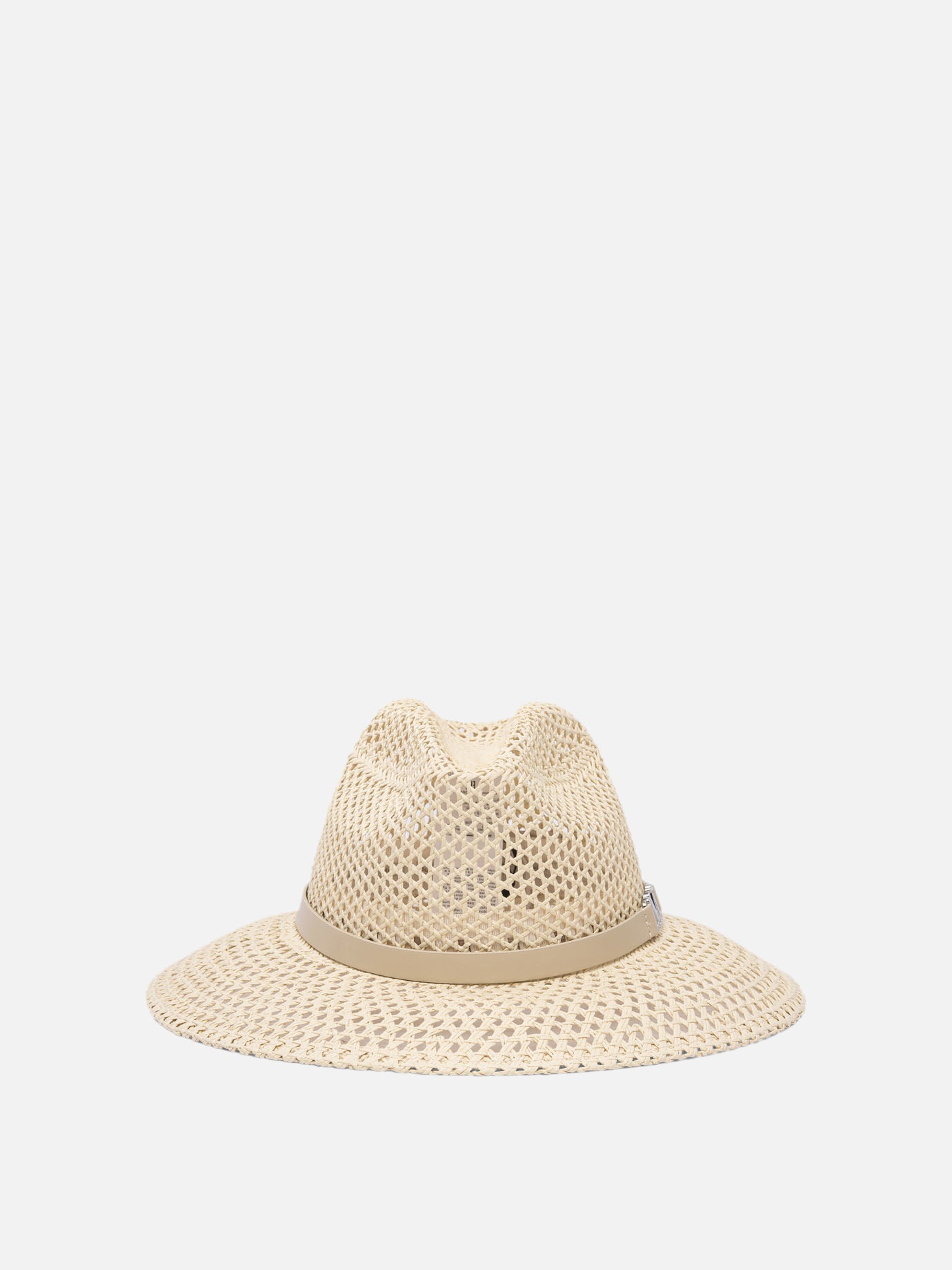 Max Mara Perforated hat 10460600_57 Beige thumbnail_1