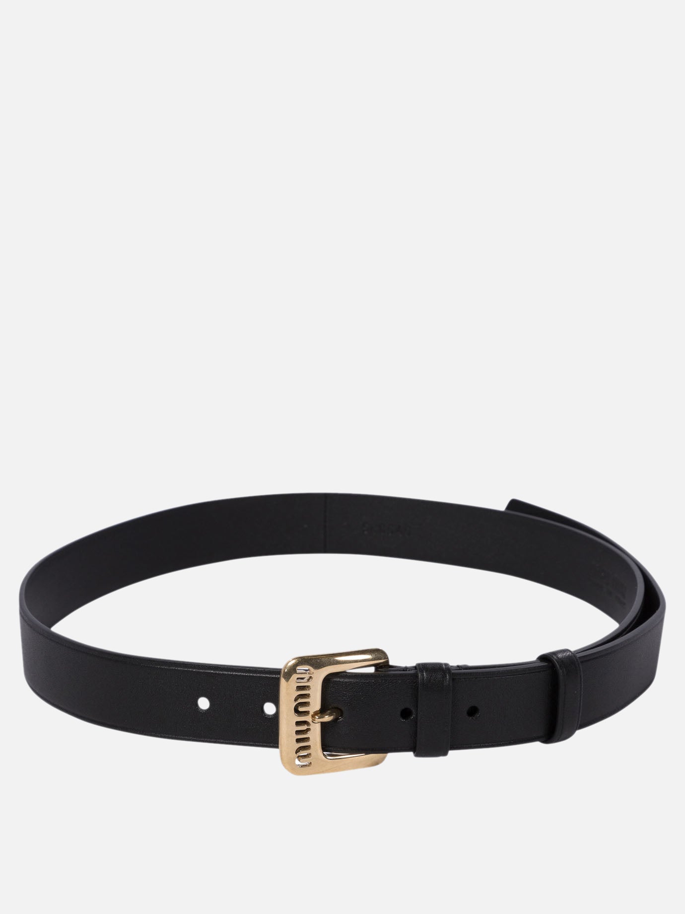 Leather belts 100% lamb leather  Black - Miu Miu Women | PDP | VIETTI Online Store | Zoom-Modal

