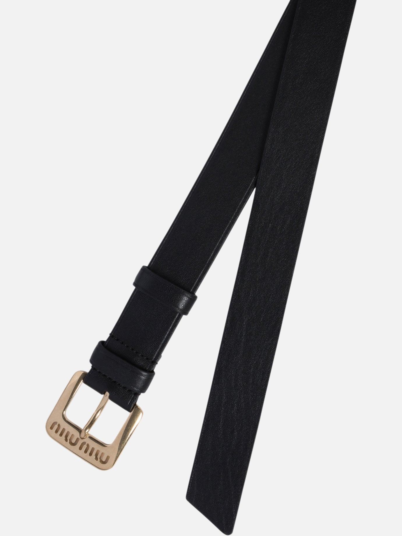 Leather belts 100% lamb leather  Black - Miu Miu Women | PDP | VIETTI Online Store | thumbnail_2