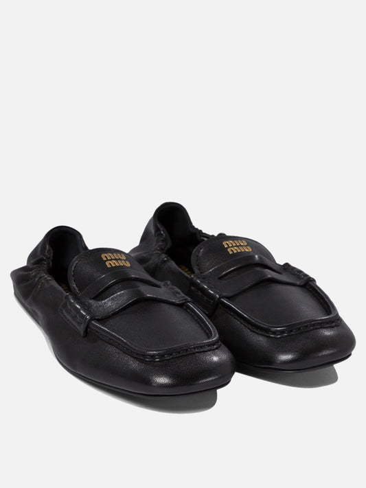 Miu Miu "Ruches" loafers 12466962_36 Black 2
