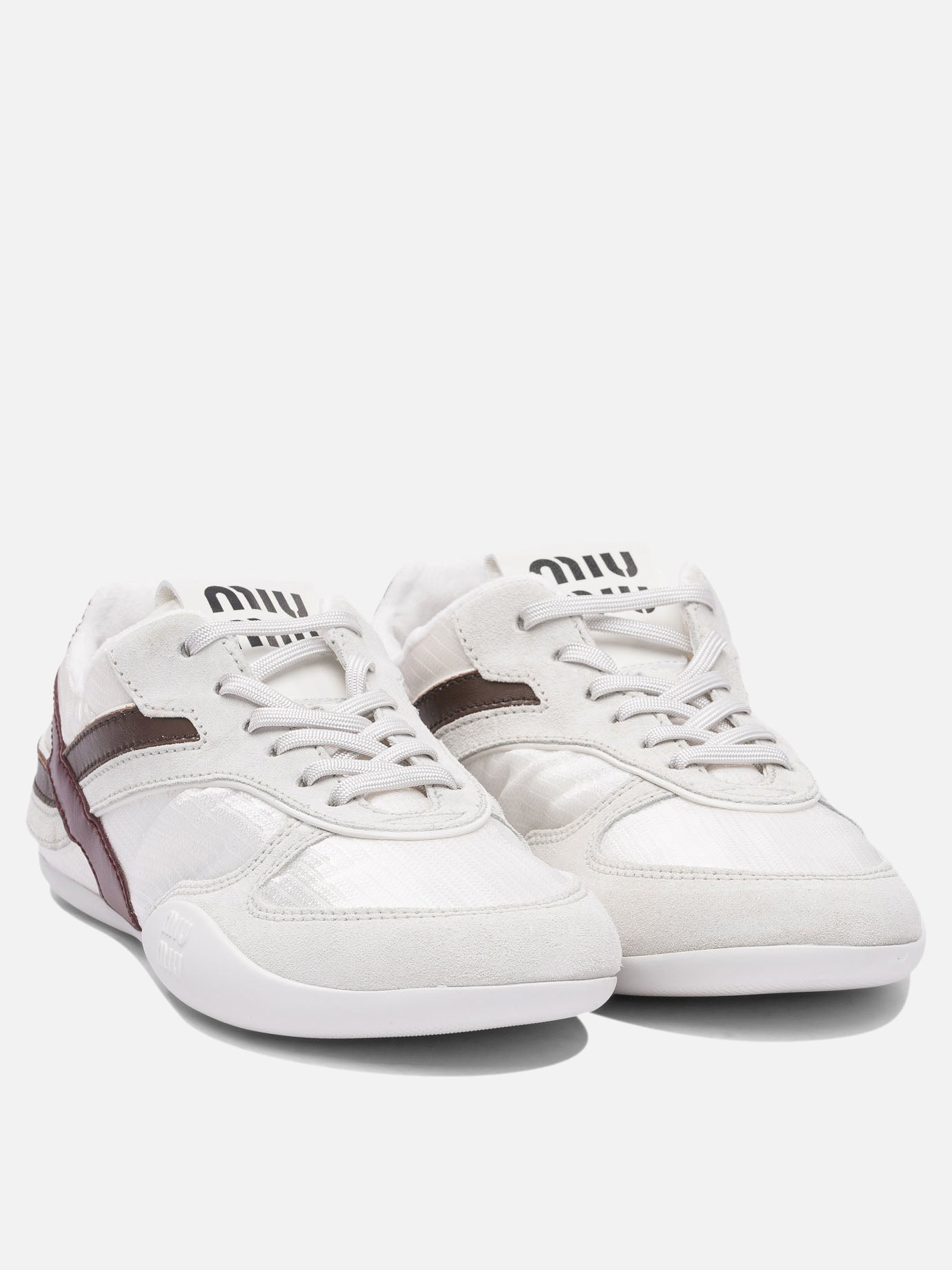 Low top sneakers 100% polyamide - 100% rubber  White - Miu Miu Women | PDP | VIETTI Online Store | Zoom-Modal_2
