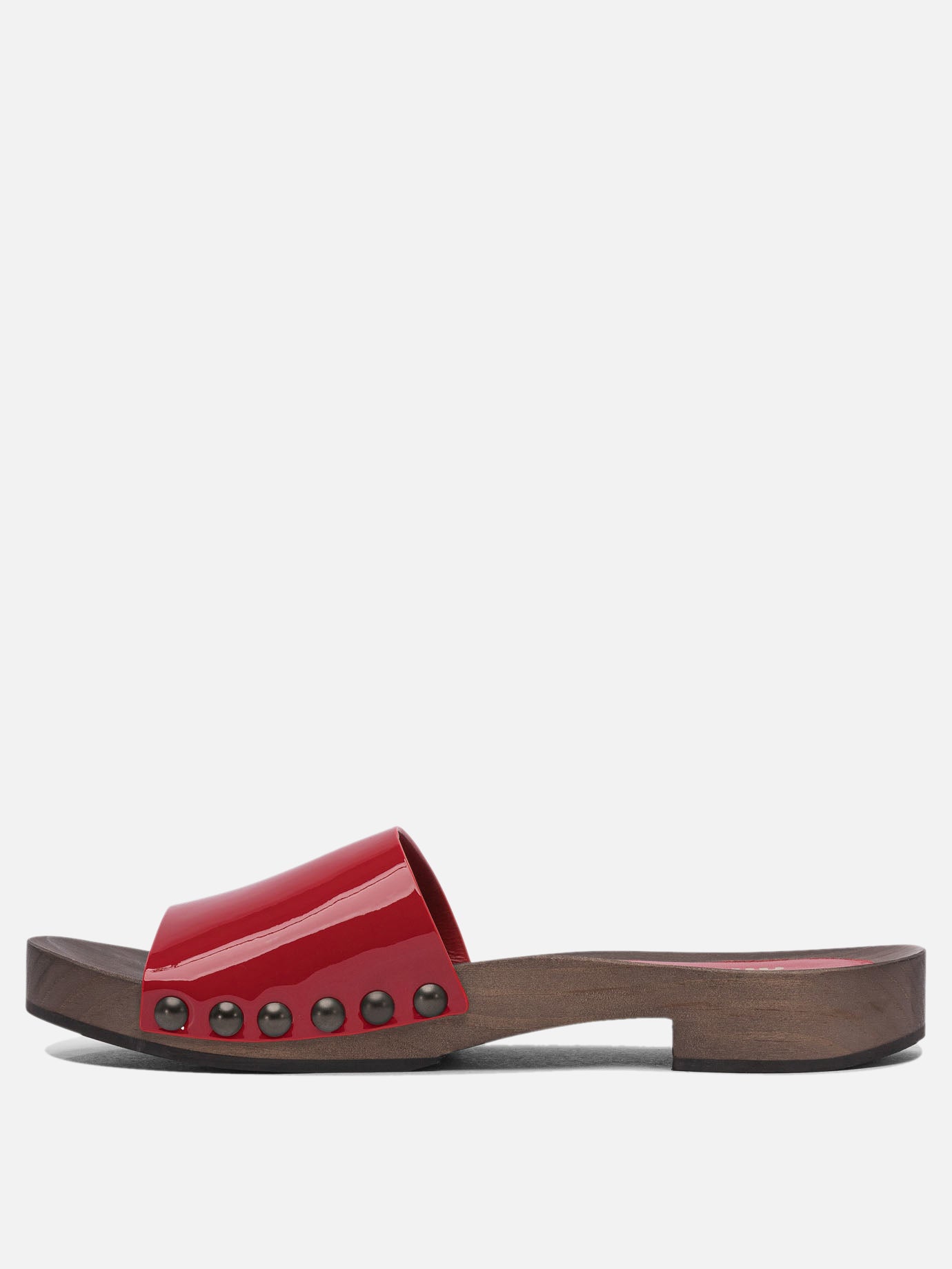 Flat sandals 100% leather - 100% wood  Red - Miu Miu Women | PDP | VIETTI Online Store | Zoom-Modal_3
