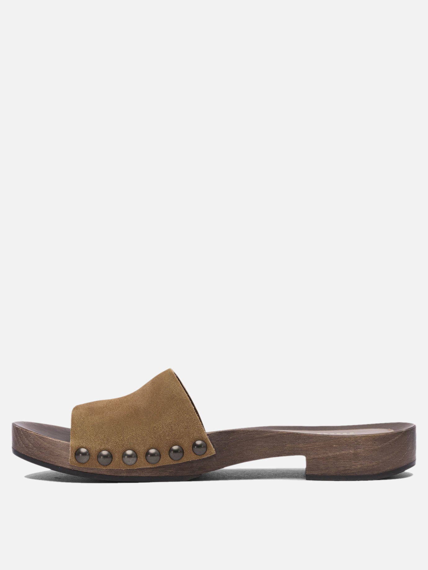 Flat sandals 100% leather - 100% wood  Brown - Miu Miu Women | PDP | VIETTI Online Store | thumbnail_3