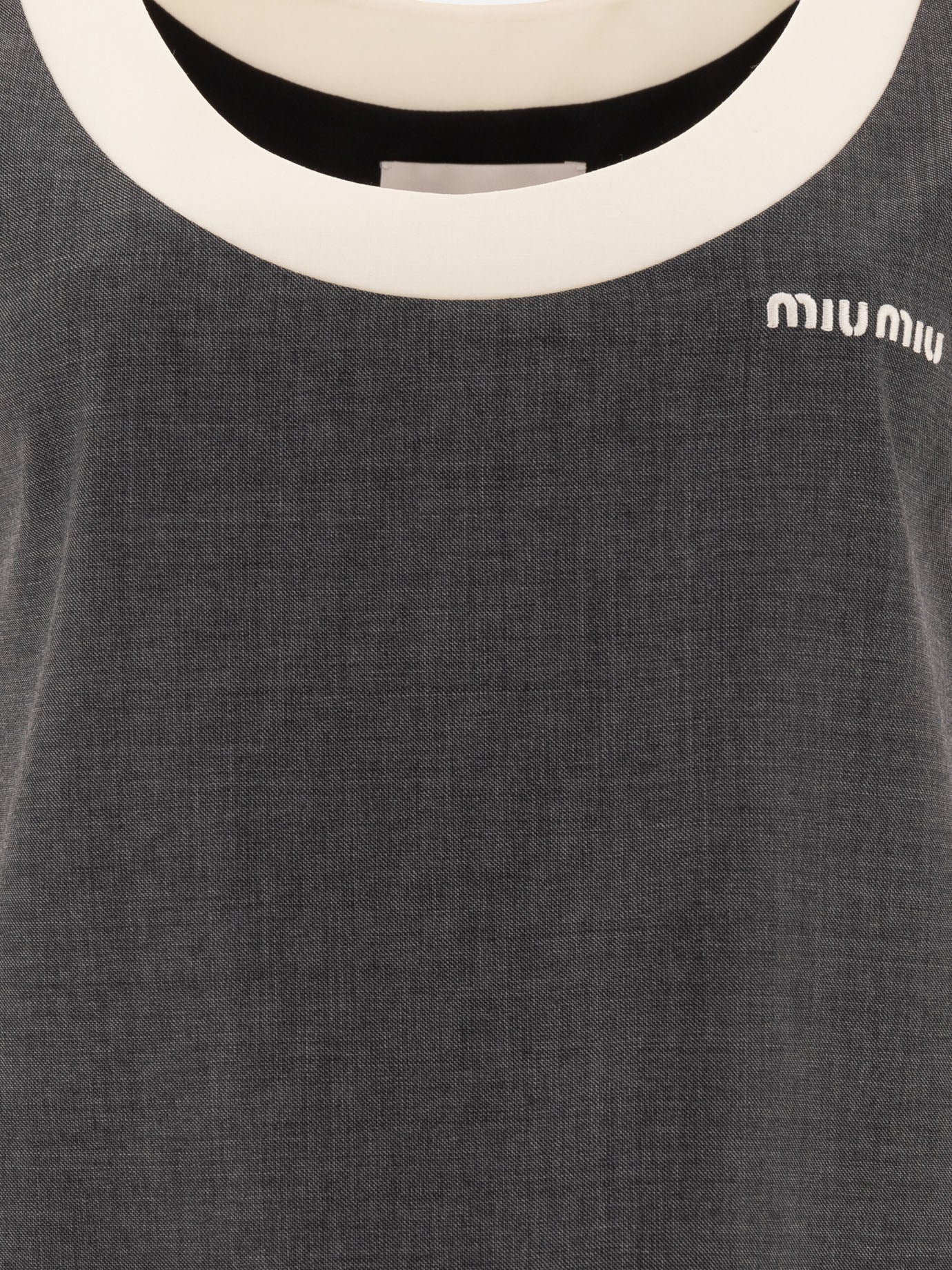 Mini dresses Logo  Grey - Miu Miu Women | PDP | VIETTI Online Store | thumbnail_3